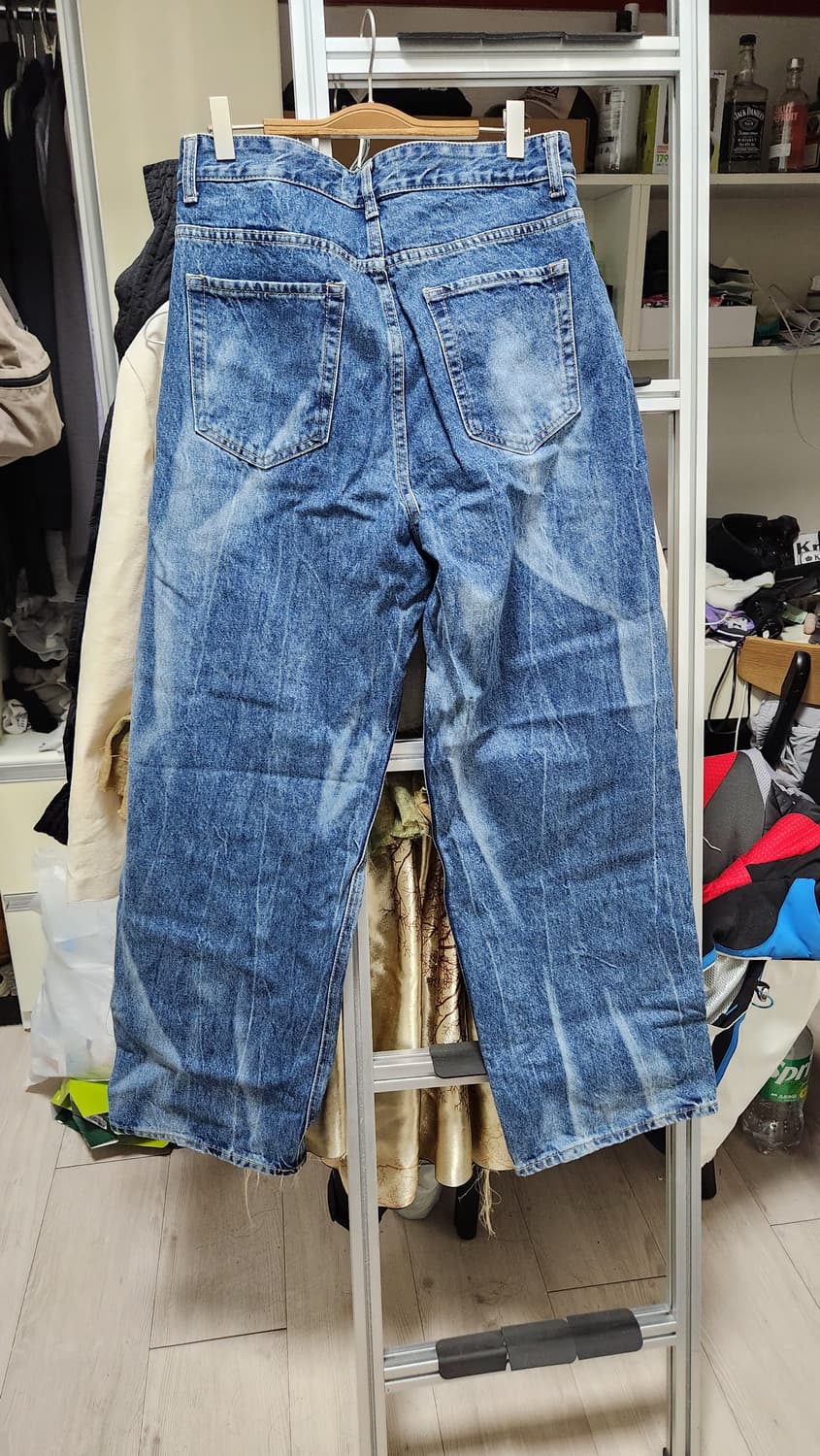 라그랑지 레이저 워시드 턱 데님팬츠 상품이미지2