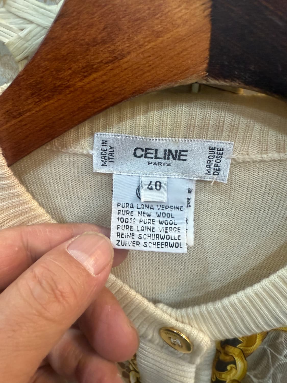 40/66 정품 셀린느 실크혼방 가디건 팝니다 상품이미지2