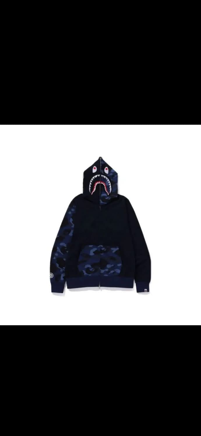 베이프 후드집업 네이비 상품이미지1