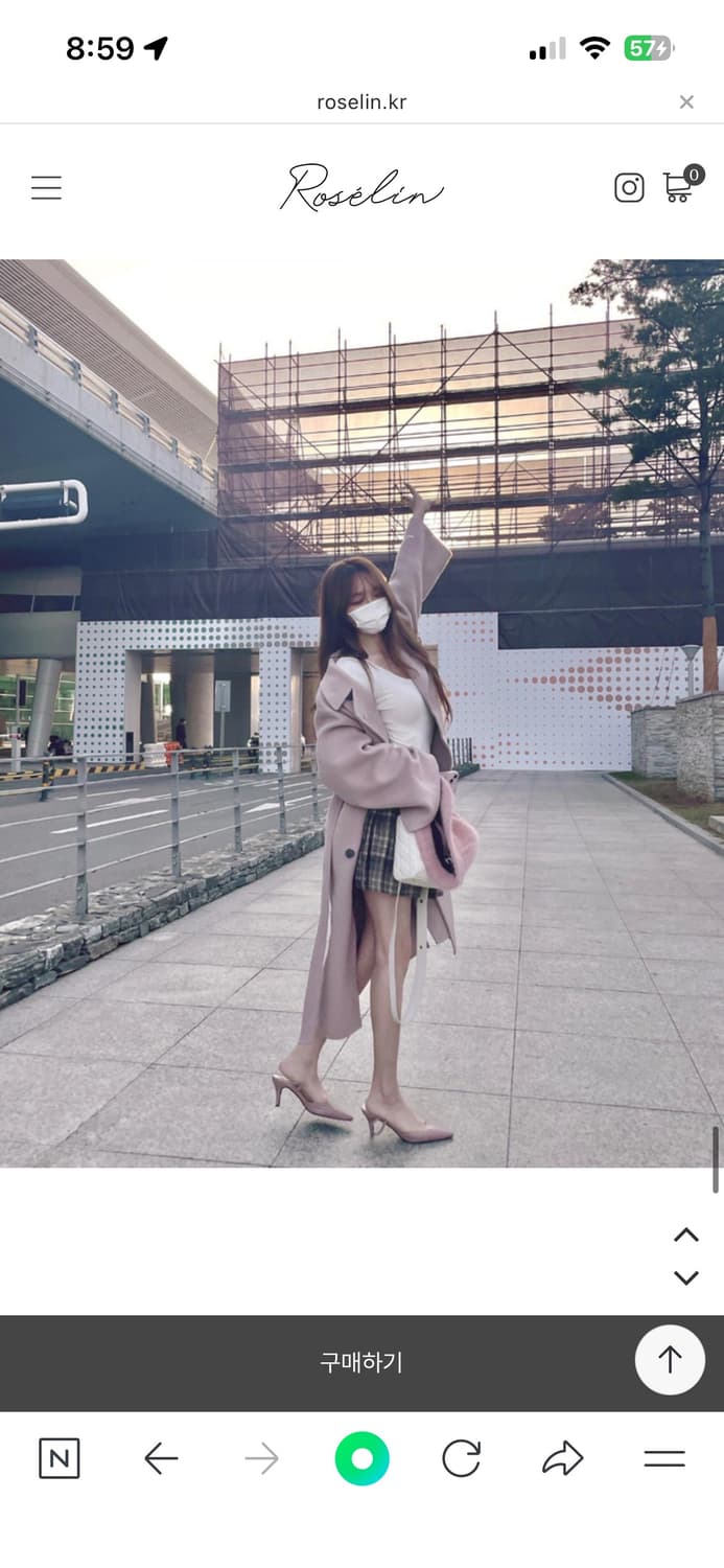 로젤린 로렌 더블 카라 핸드메이드 코트 울 90 상품이미지4