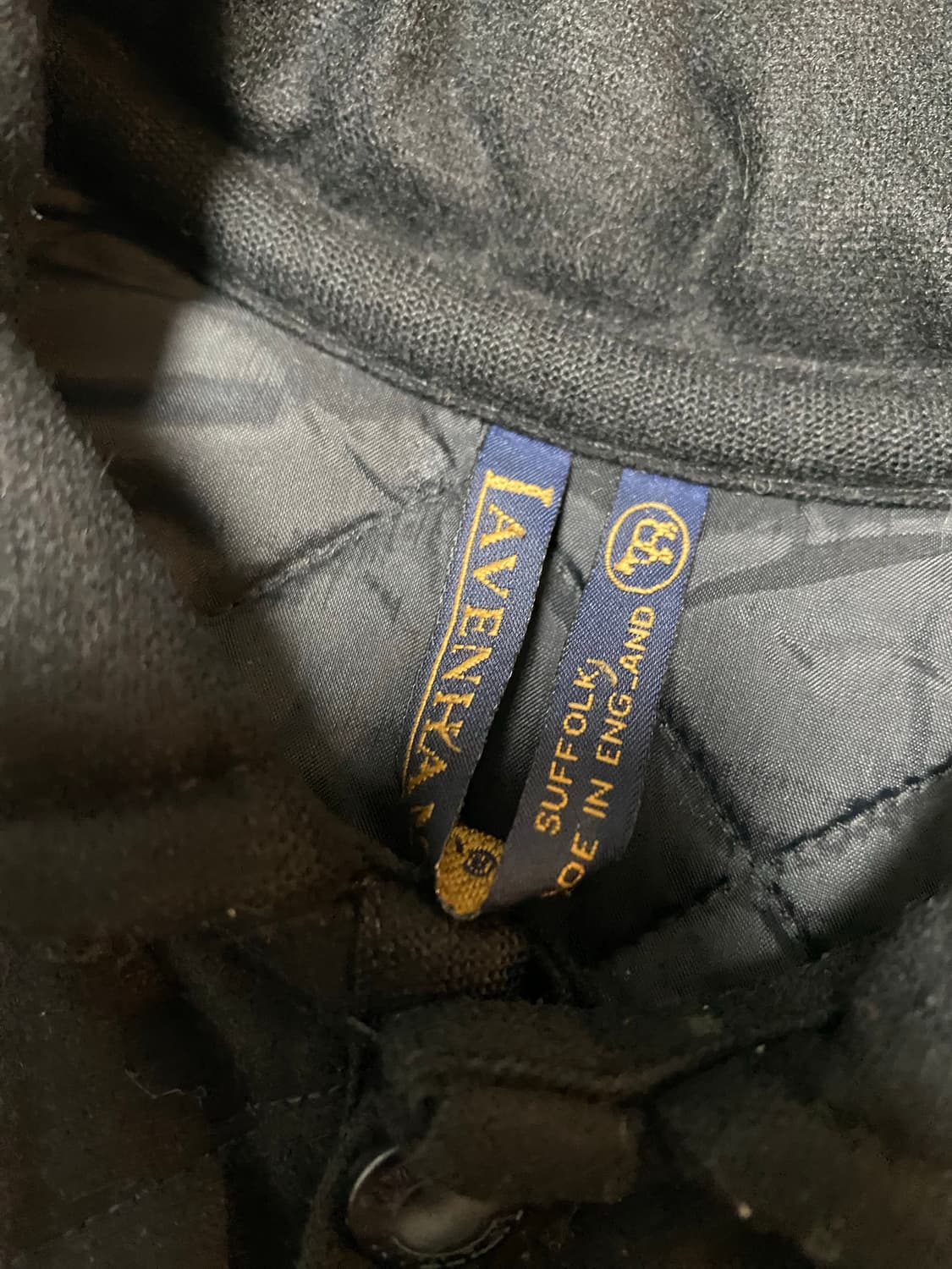 영국 라벤햄Lavenham 울퀼팅 자켓 블랙 34 상품이미지4