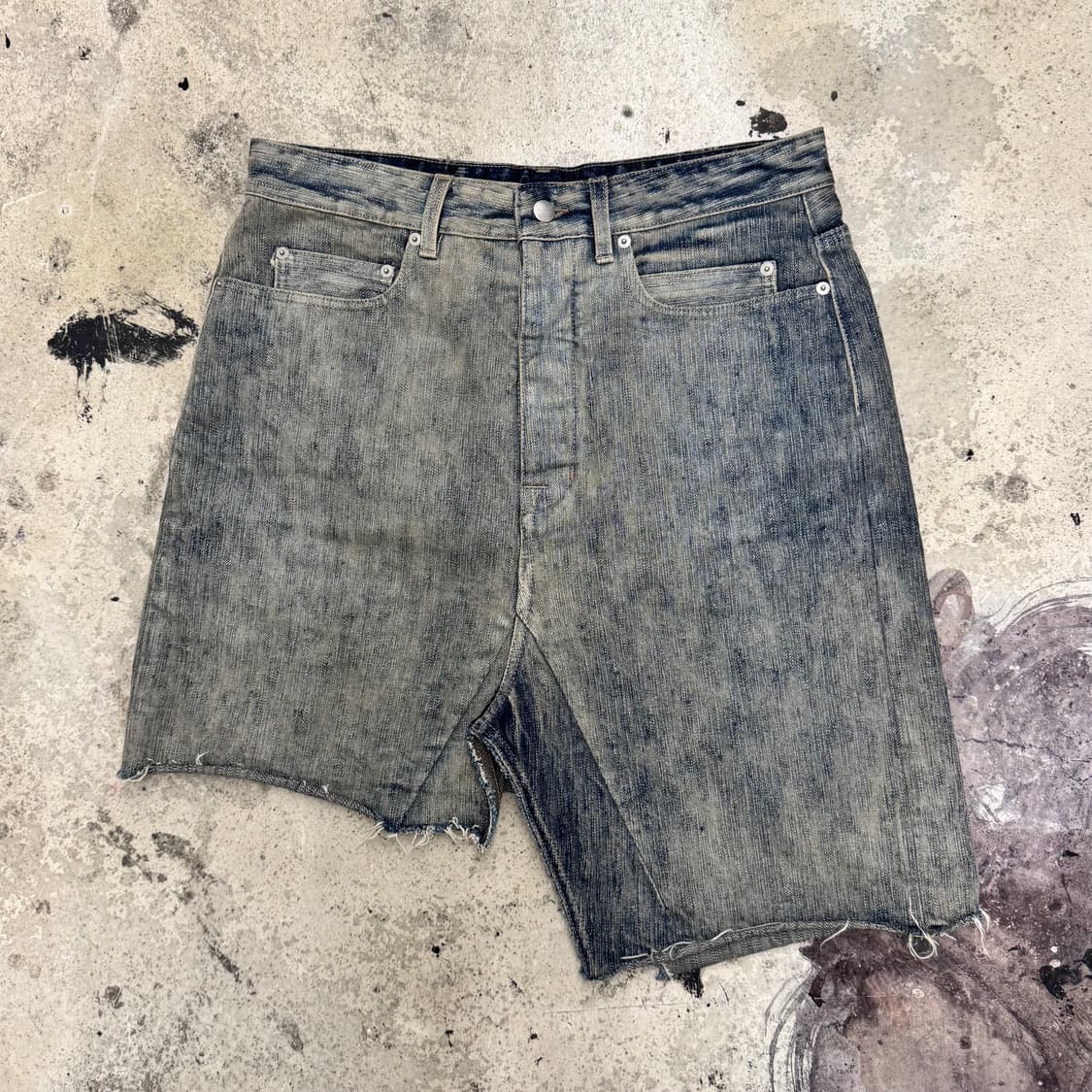 30 / RICK OWENS 릭오웬스 19ss 런웨이 허슬러 데님 스커트 상품이미지1