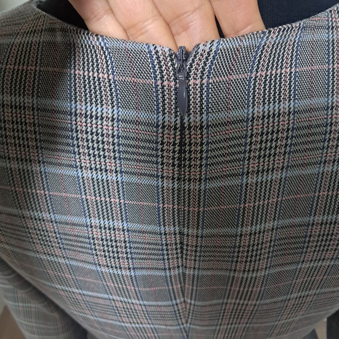 잇미샤 체크 롱 원피스 44~날씬55(상태상급) 상품이미지6