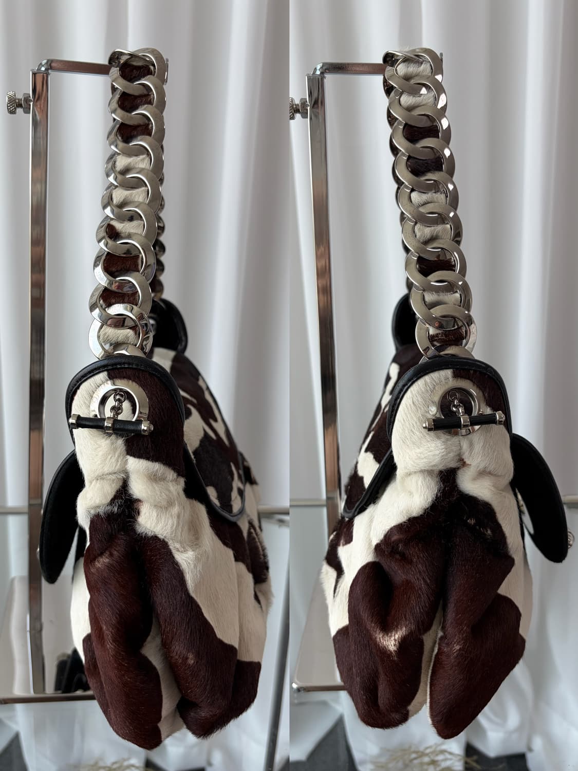 Rare 디올 S/S 2008 재즈 클럽 포니헤어 지브라 숄더백 상품이미지7