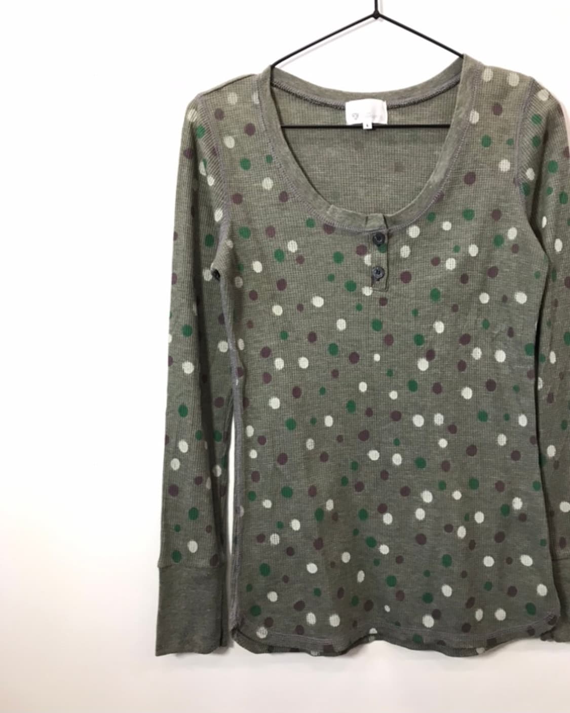 Jpn Olive Green Polka Dot T-shirts 상품이미지4