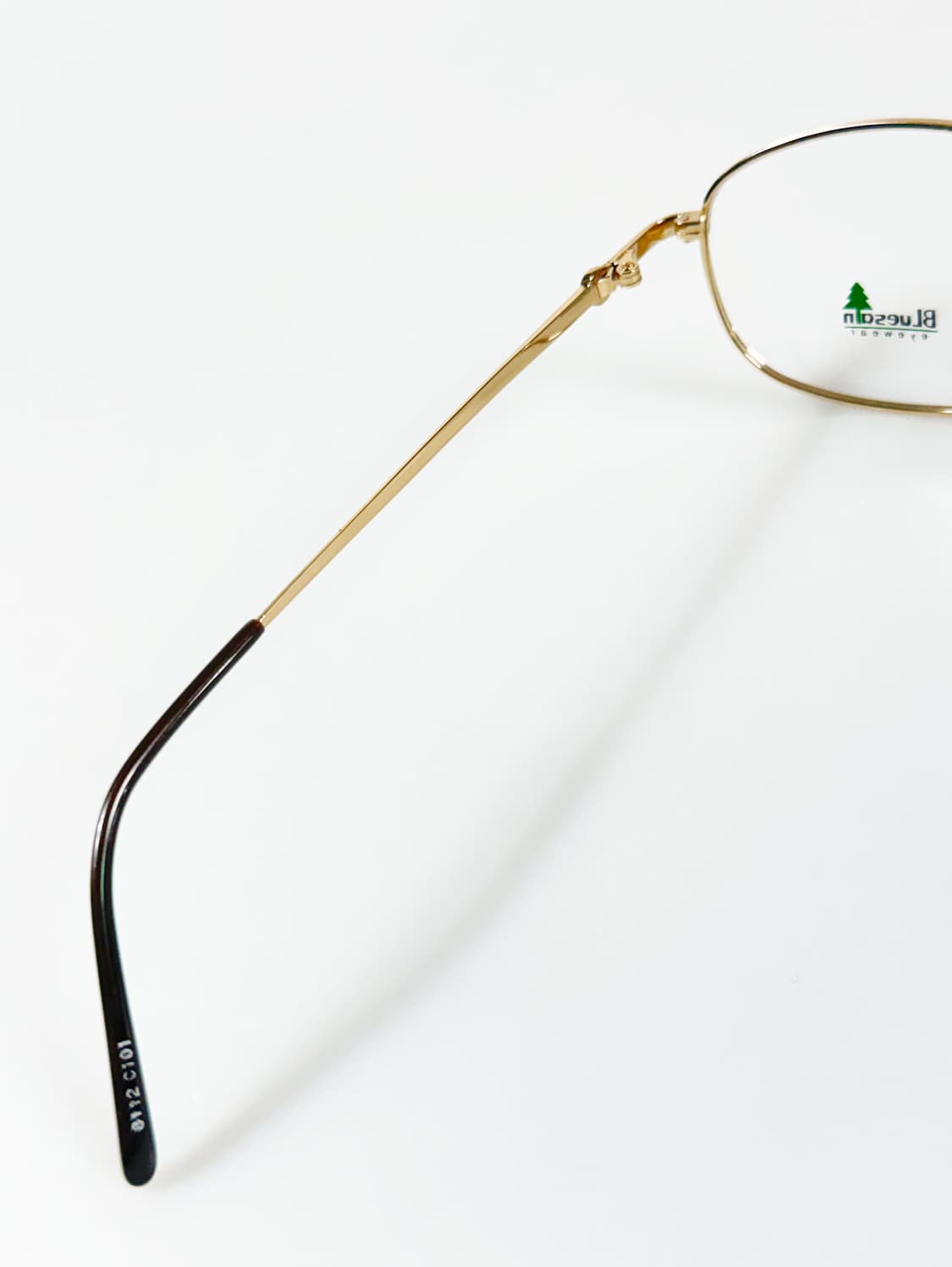 90s BLUESAIN 골드 슬림 스퀘어 메탈 빈티지 안경 상품이미지7