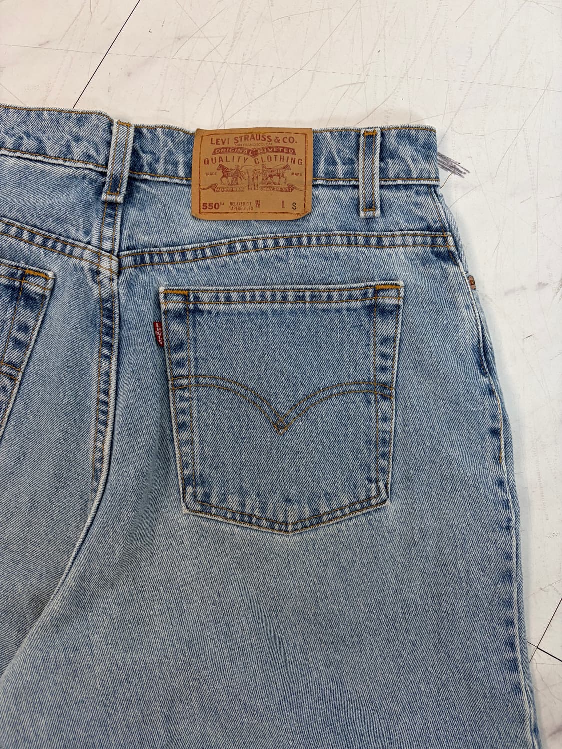 a597) 34 리바이스 90s USA 550 테이퍼드 데님/청바지 상품이미지6