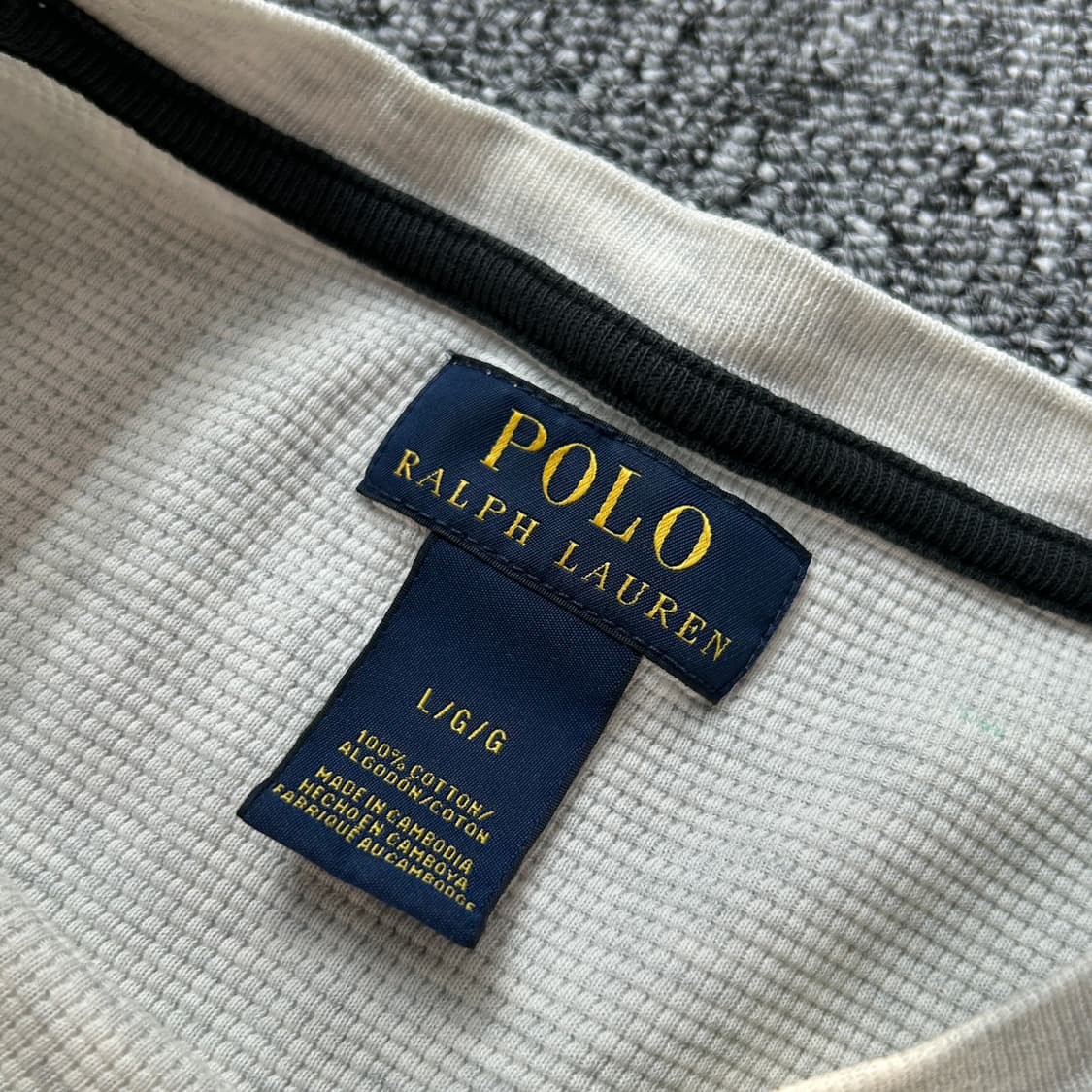 폴로 랄프로렌 멜란지 그레이 와플티셔츠 상품이미지8