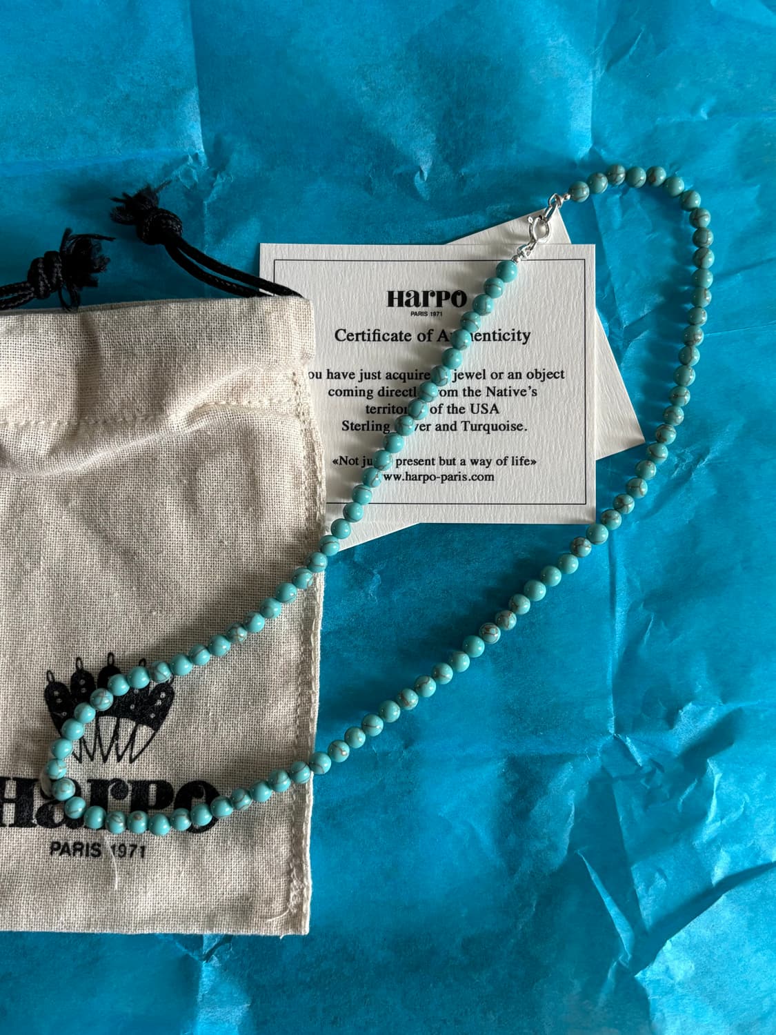 아르포파리 터키석 비즈목걸이 상품이미지2