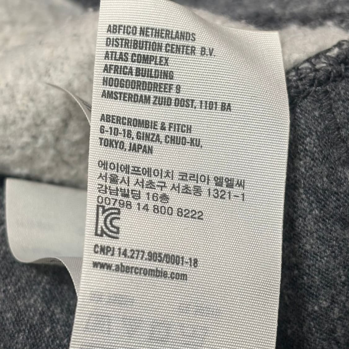 ABERCROMBIE 기모 스웻팬츠 그레이 S 상품이미지9