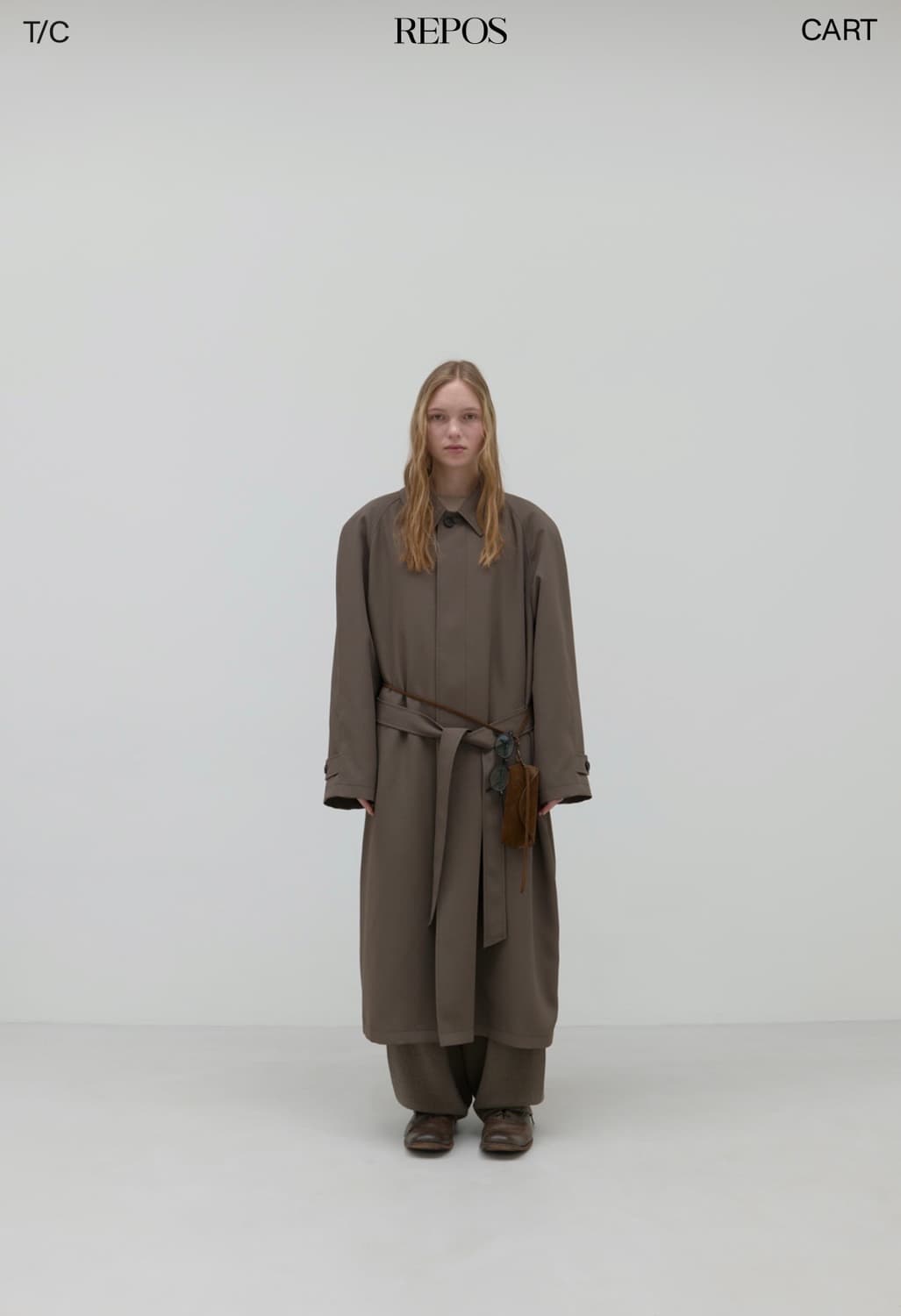 리포스 싱글 트렌치 코트 모카 상품이미지1