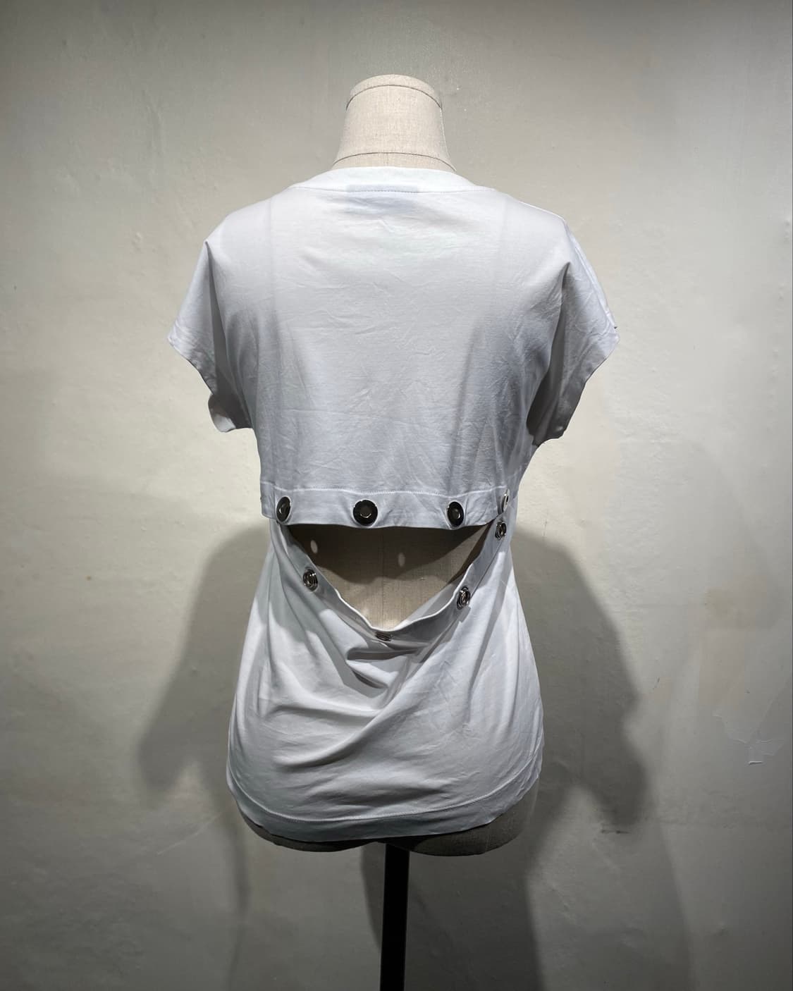 ”DISEL“ Diesel white button-detailed t-s 상품이미지2