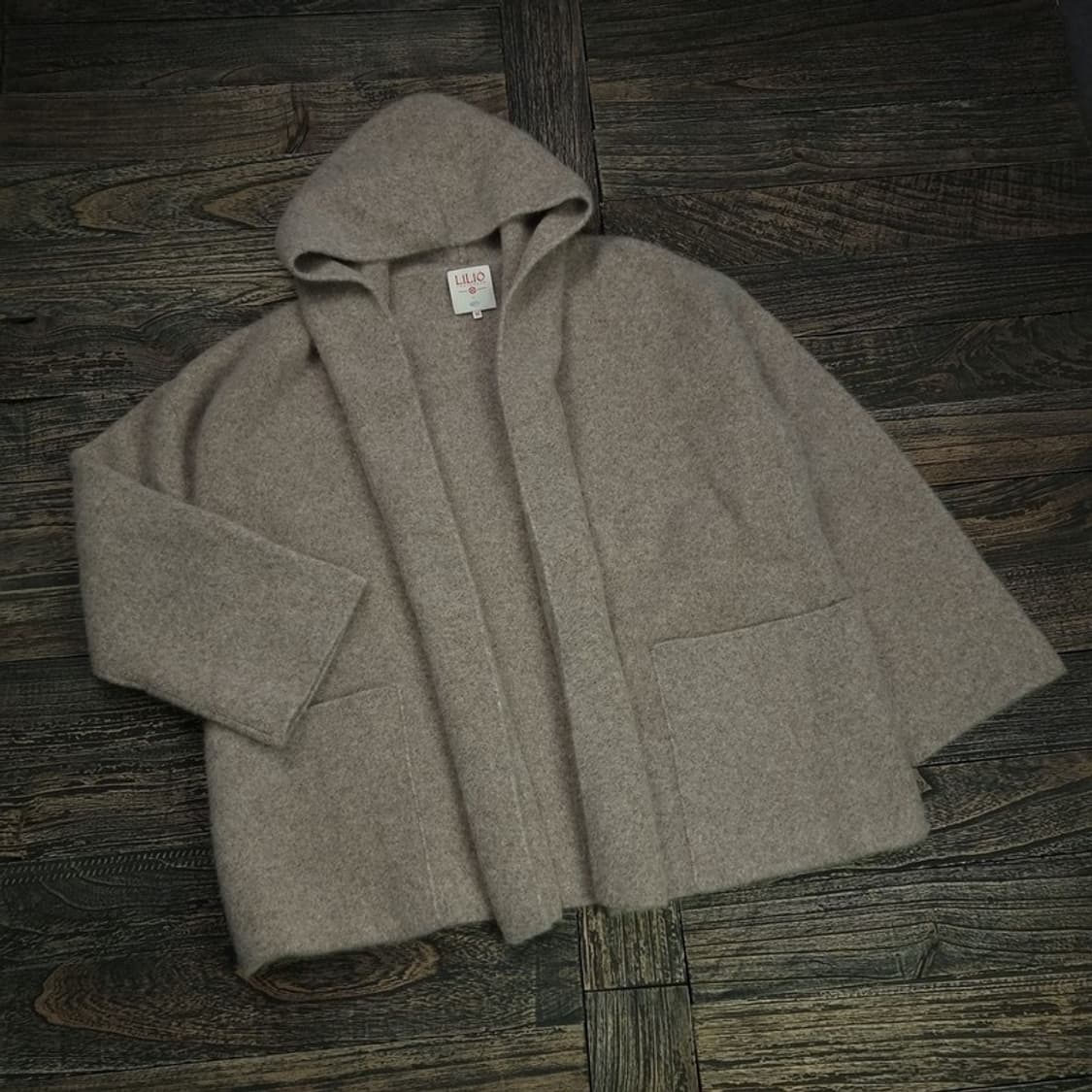 [OILILY] 오일리 오버핏 오픈 후드 모직 코트 베이지 P01128 상품이미지1