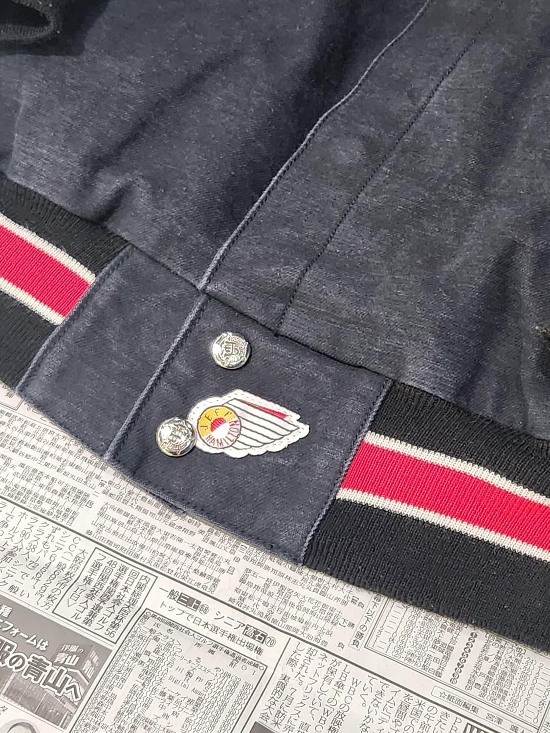 90's Jeff Hamilton 베베 스포츠 레이싱 레더 자켓 M 상품이미지3