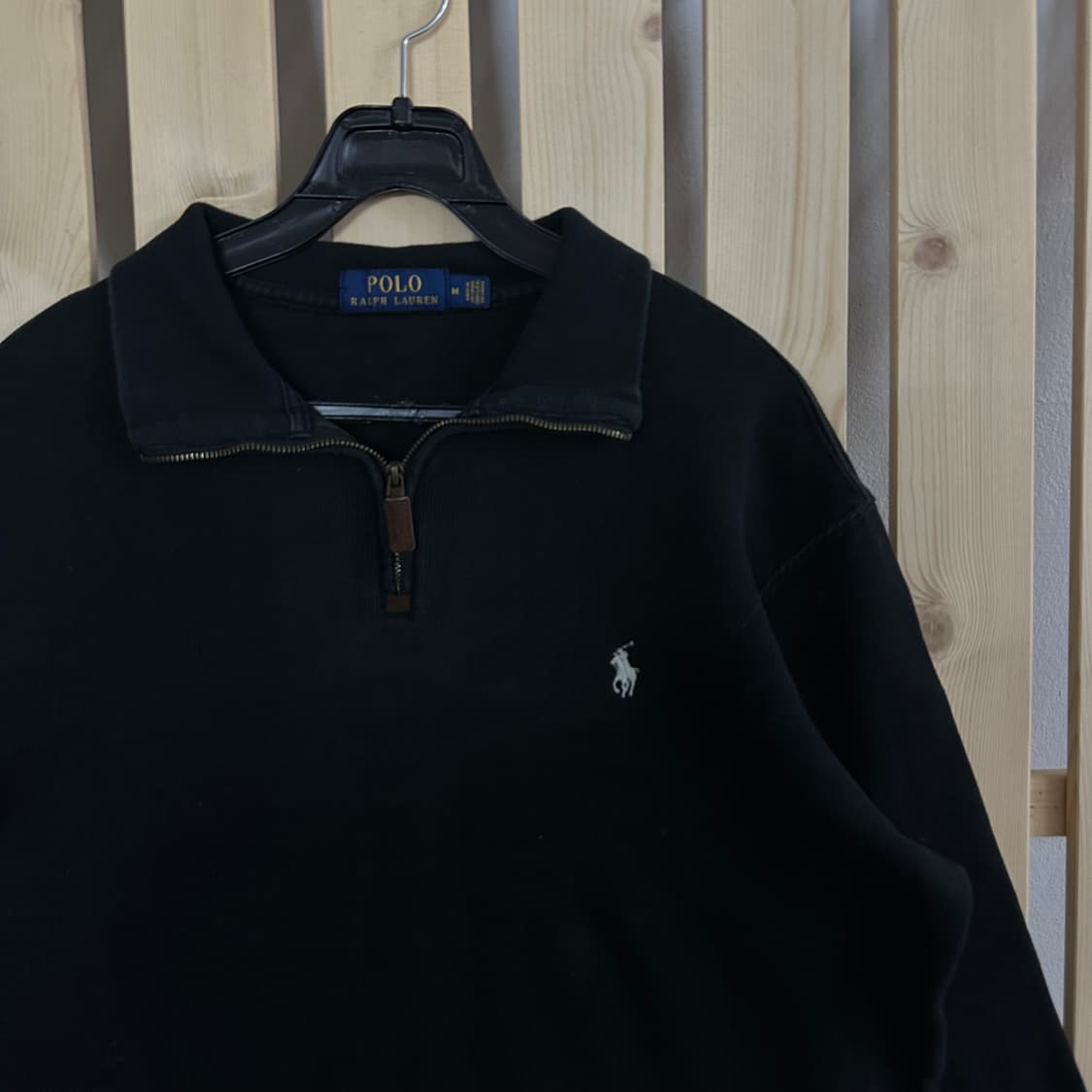 (M) 폴로 랄프로렌 블랙 반집업 니트 상품이미지4