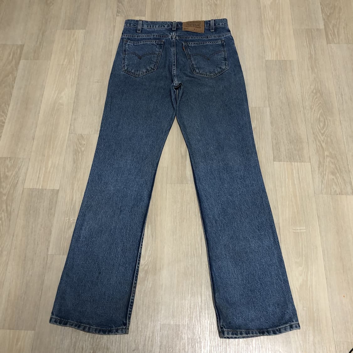(31) 90's 리바이스 517 미국제 오렌지탭 부츠컷 연청 데님 상품이미지8