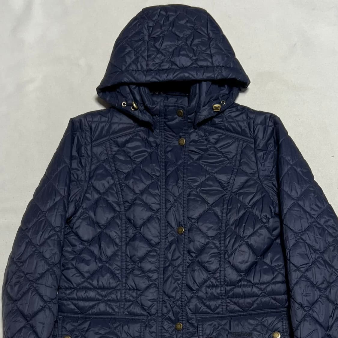 6 바버 여성용 네이비 롱 퀼팅 자켓 상품이미지1