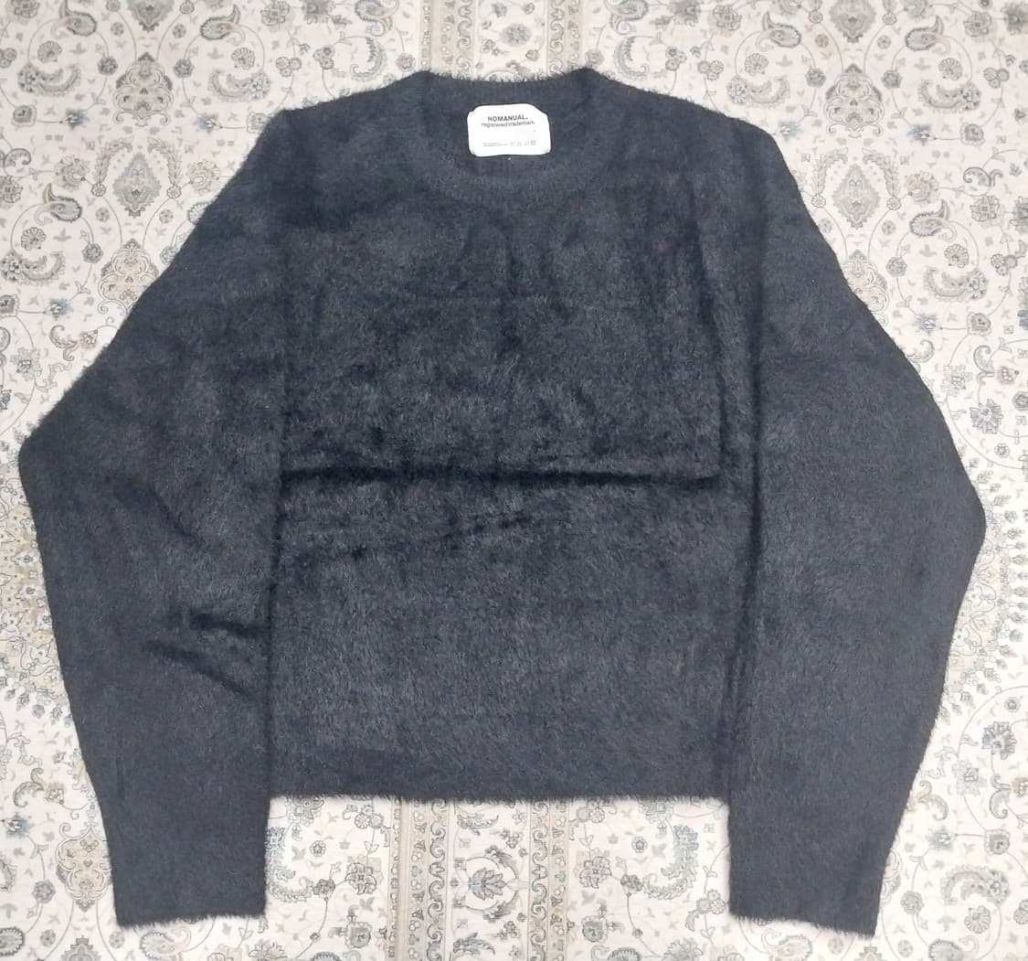 (새상품) 노매뉴얼  헤어리 니트 블랙 L 상품이미지2