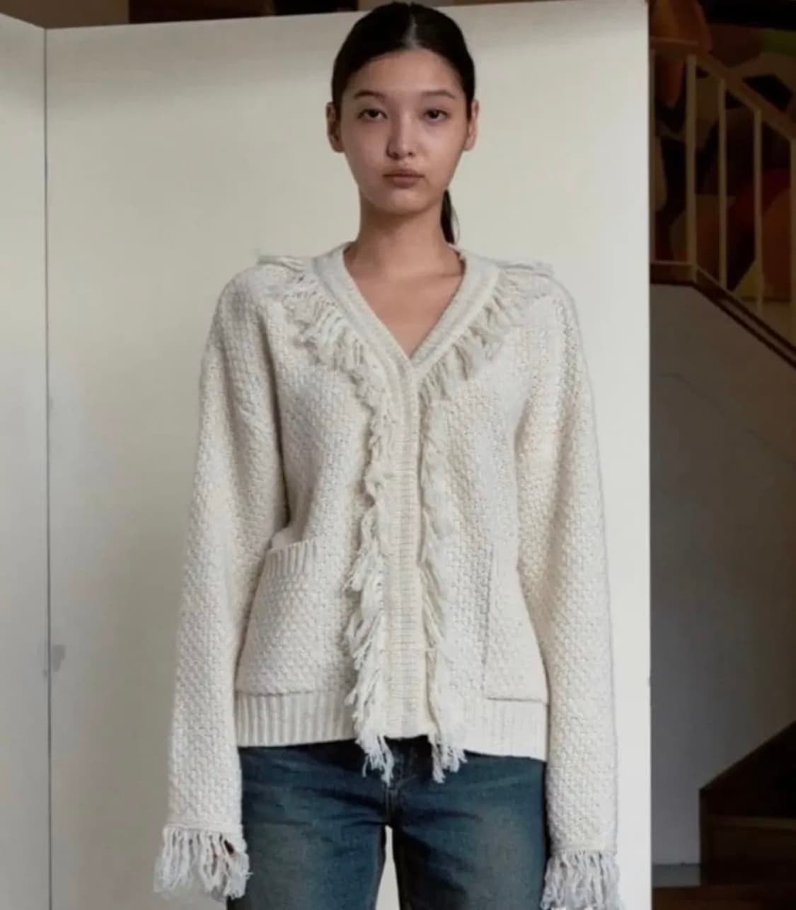 Sinoon lace fringe cardigan 상품이미지4