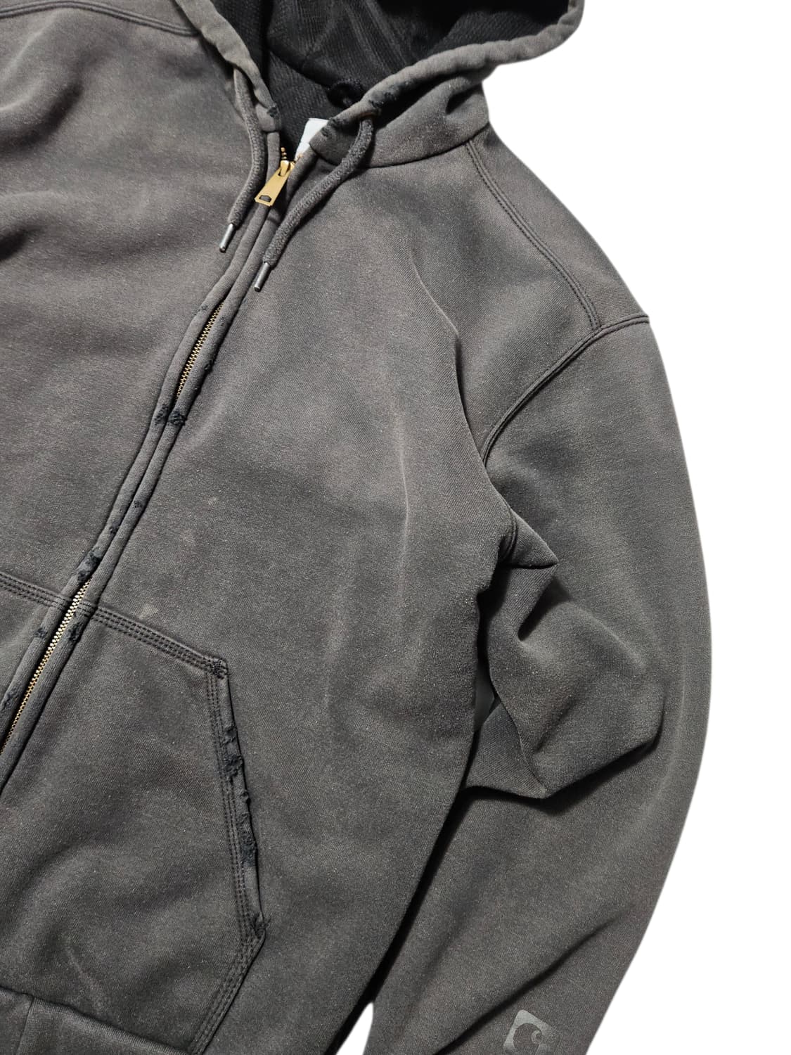 칼하트 빈티지 하드페이딩 와플 후드집업 M 상품이미지6