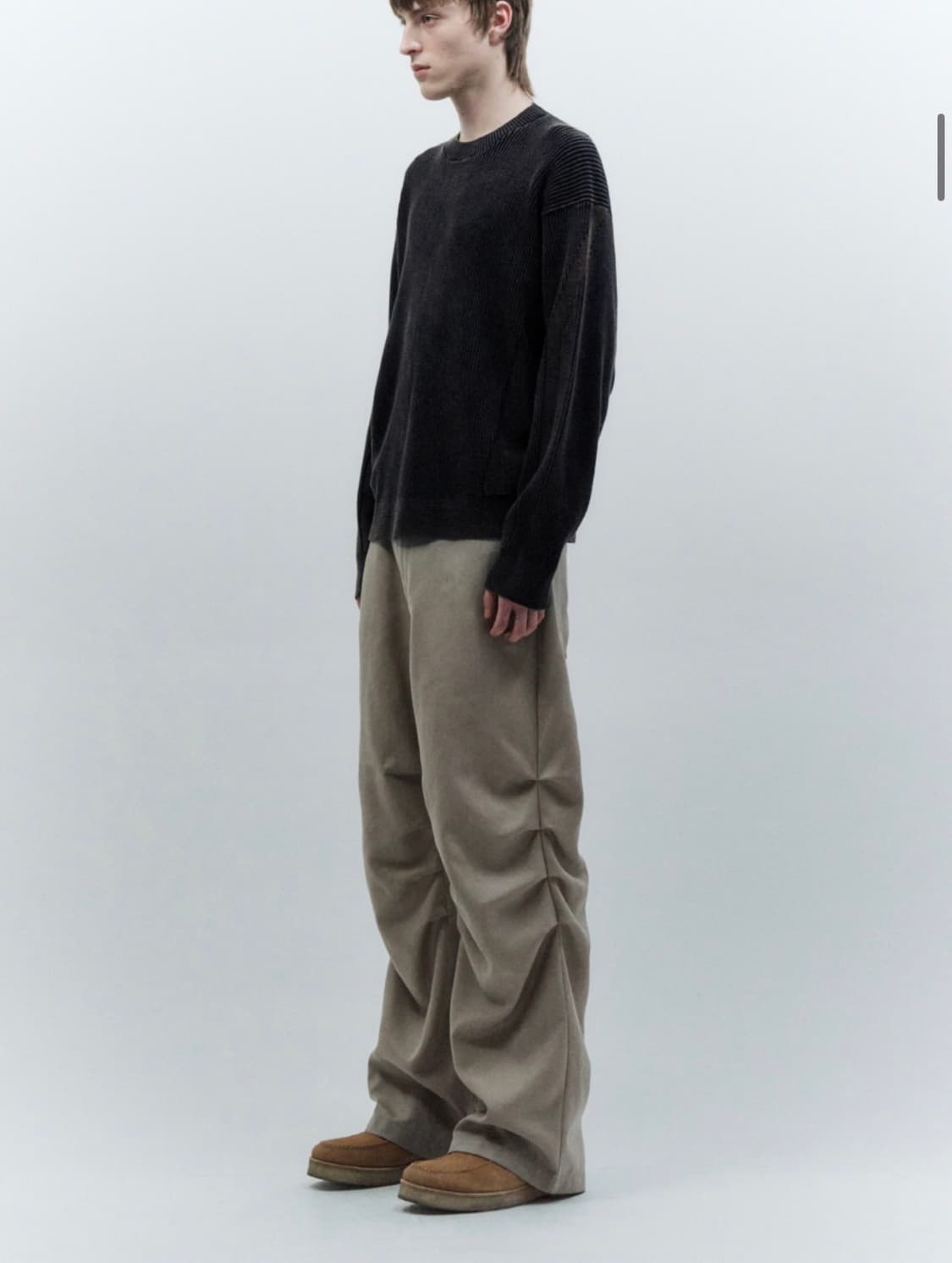 인사일런스 피그먼트 다잉 니트 WASHED BLACK L사이즈 상품이미지5