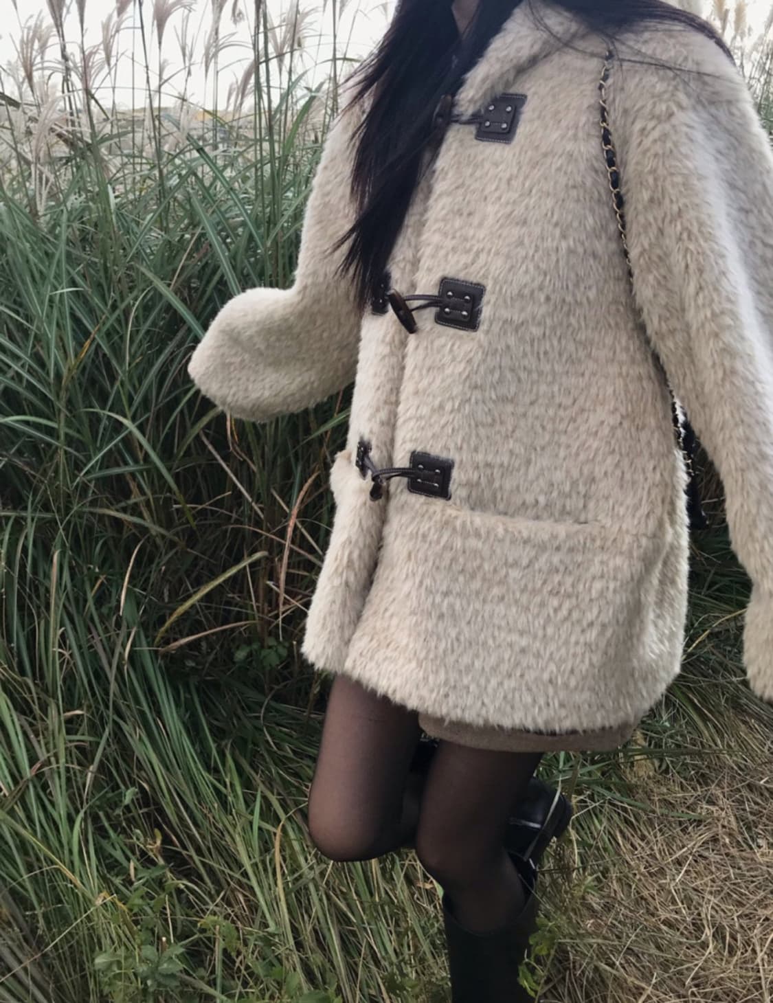 위아 weare 슈페너 무스탕 베이지 상품이미지6