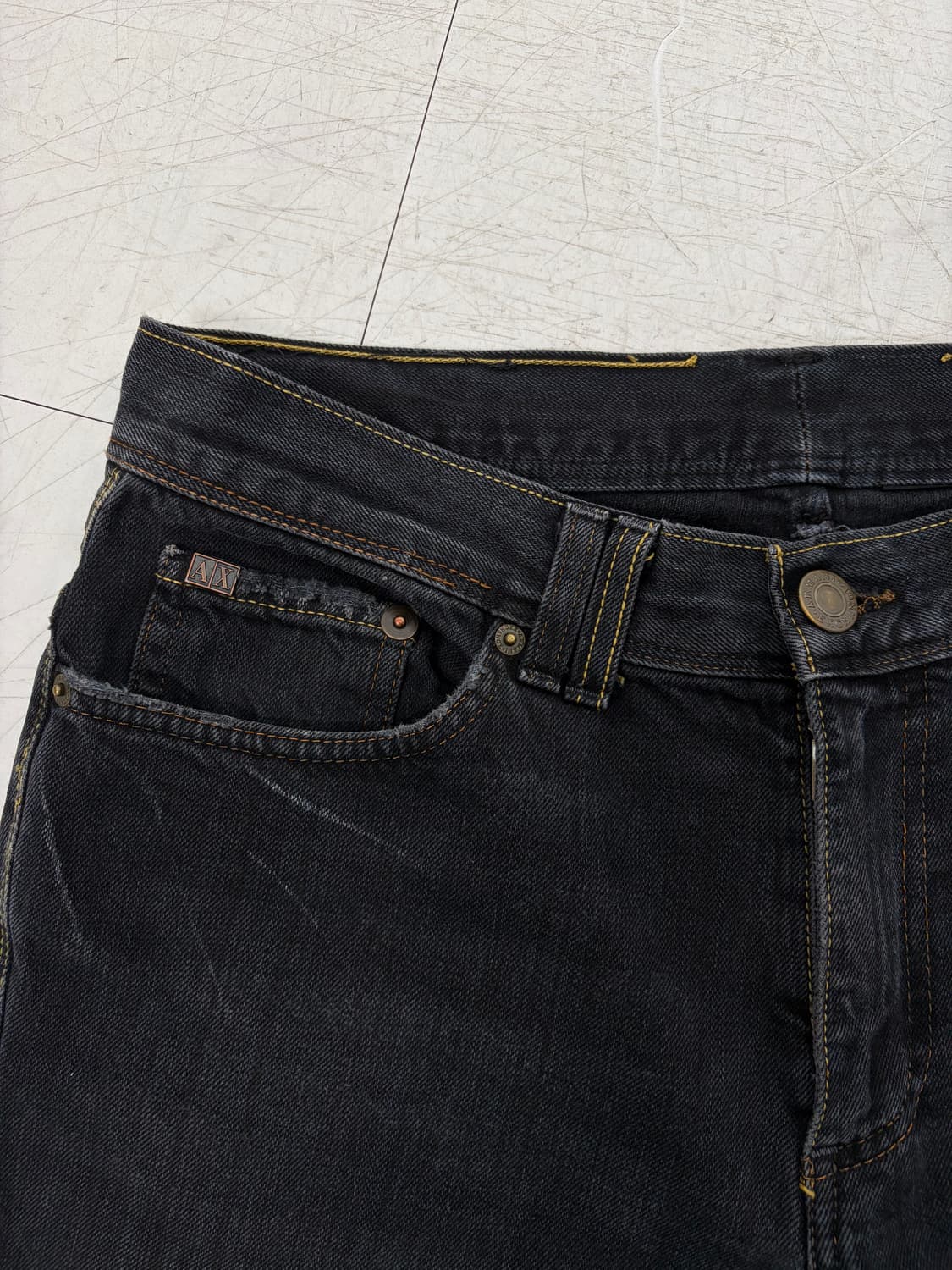 a412) 32 아르마니 스트레이트 블랙 데님/청바지 상품이미지9