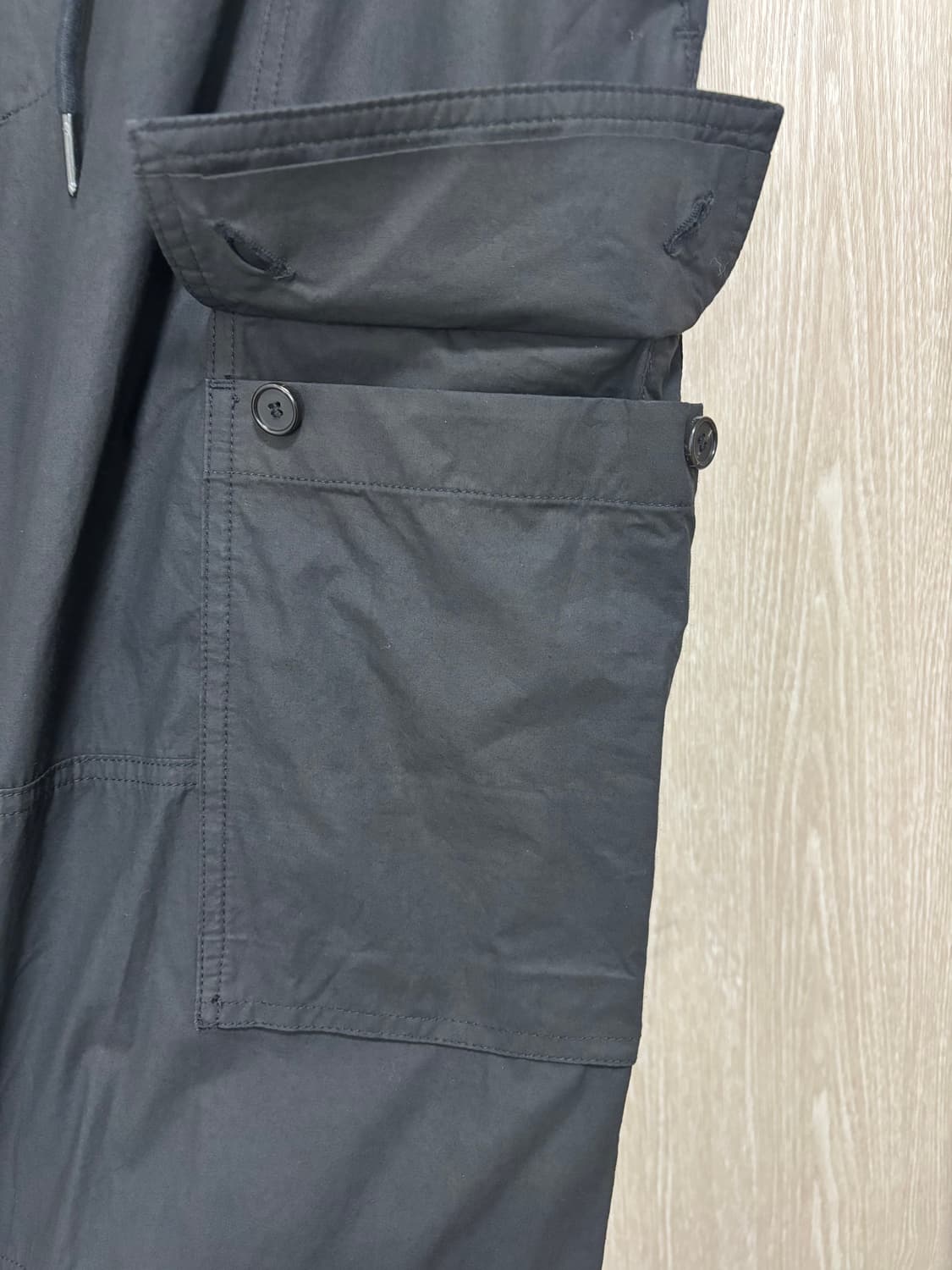 22ss)준지 카고와이드밴딩팬츠46/블랙 상품이미지5