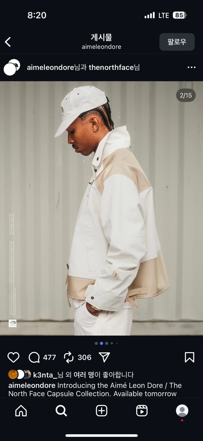 노스페이스 Aime Leon Dore 콜라보 자켓 L사이즈 상품이미지2
