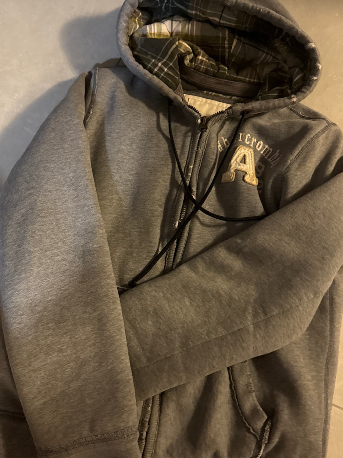 아베크롬비 체크 후드집업  상품이미지2