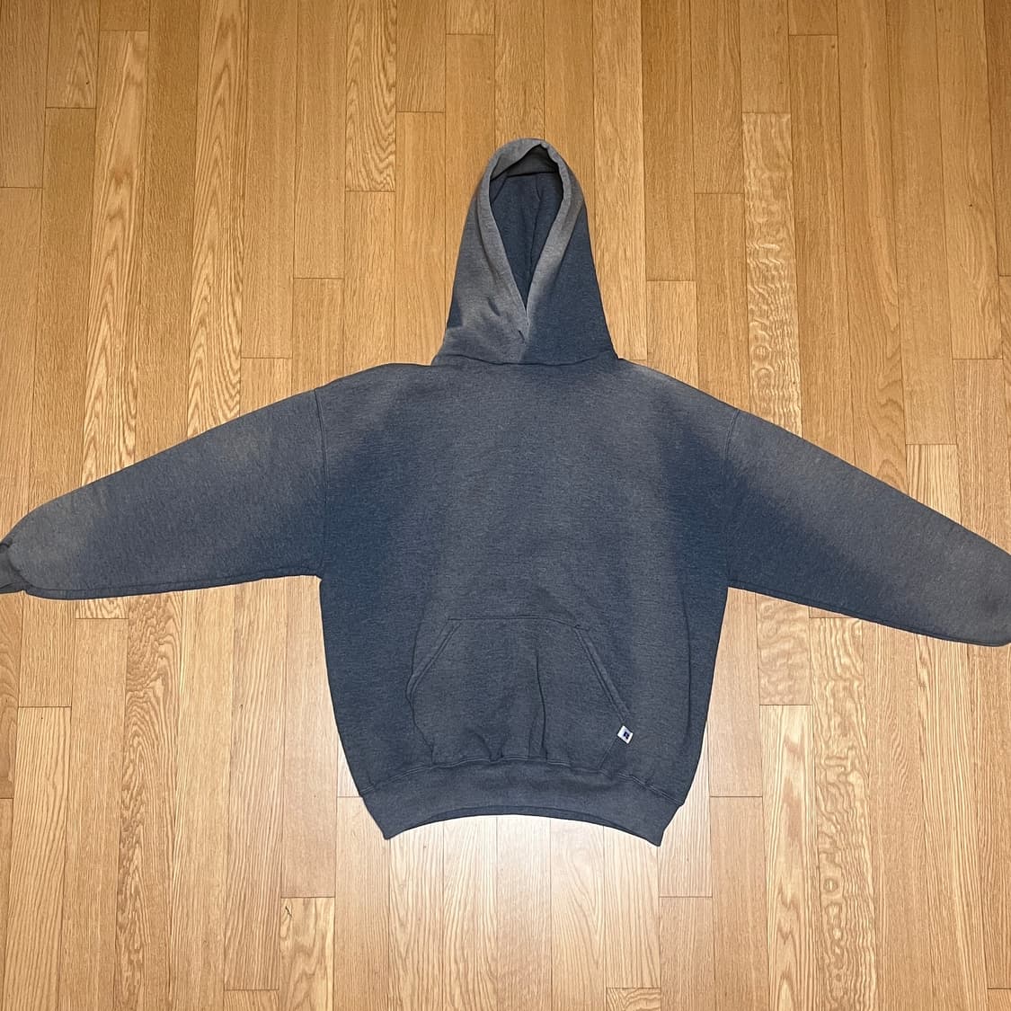 [XL] 90s 빈티지 러셀 썬페이드 그레이 후드티 상품이미지2