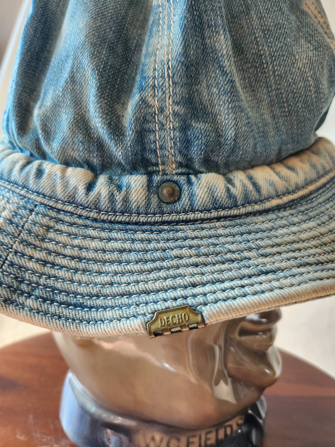 Decho Indigo-washed bucket hat 상품이미지1
