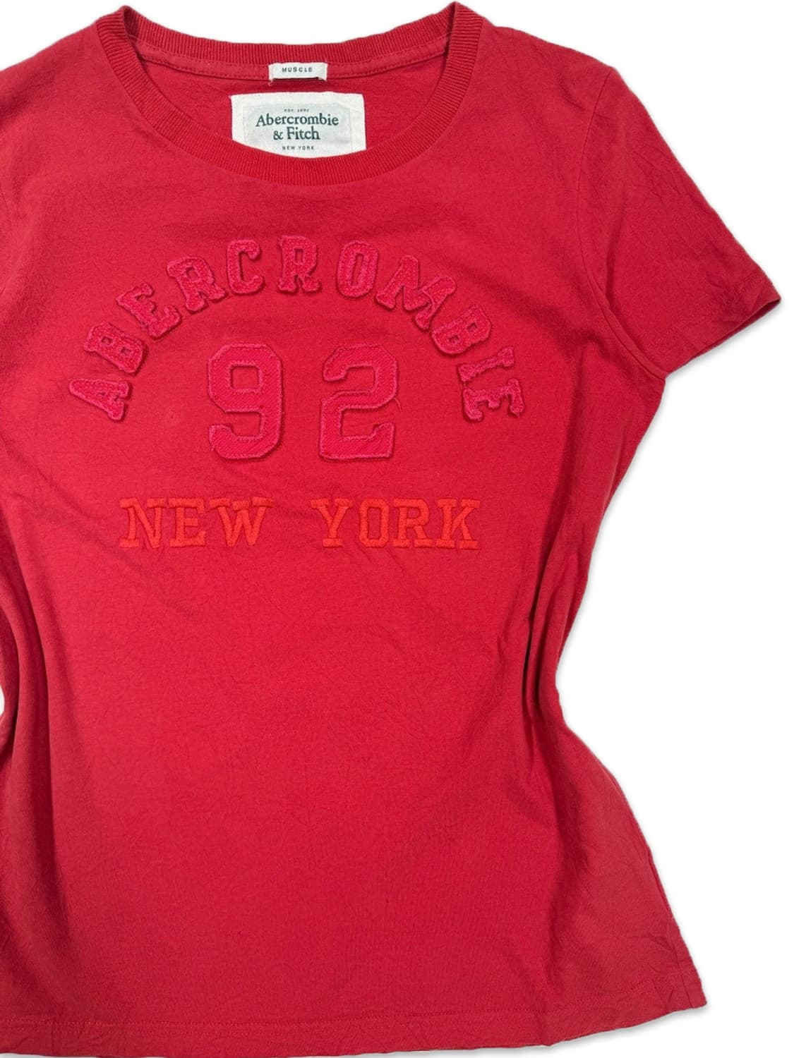 빈티지 아베크롬비 레드 패치 로고 반팔티 상품이미지2