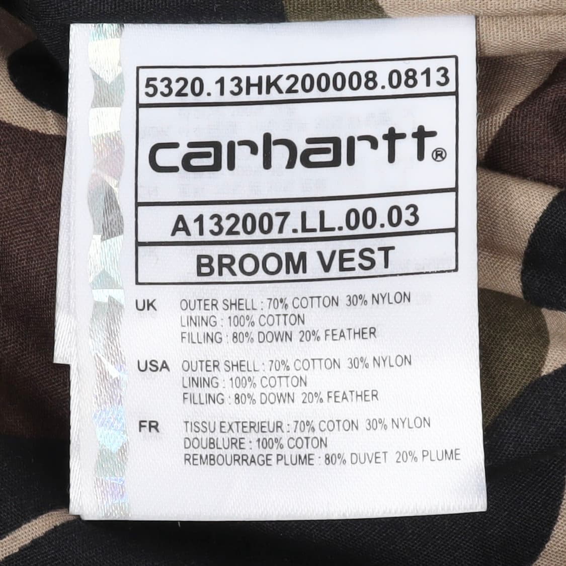 칼하트 네이비 브룸 다운 패딩 베스트 상품이미지9