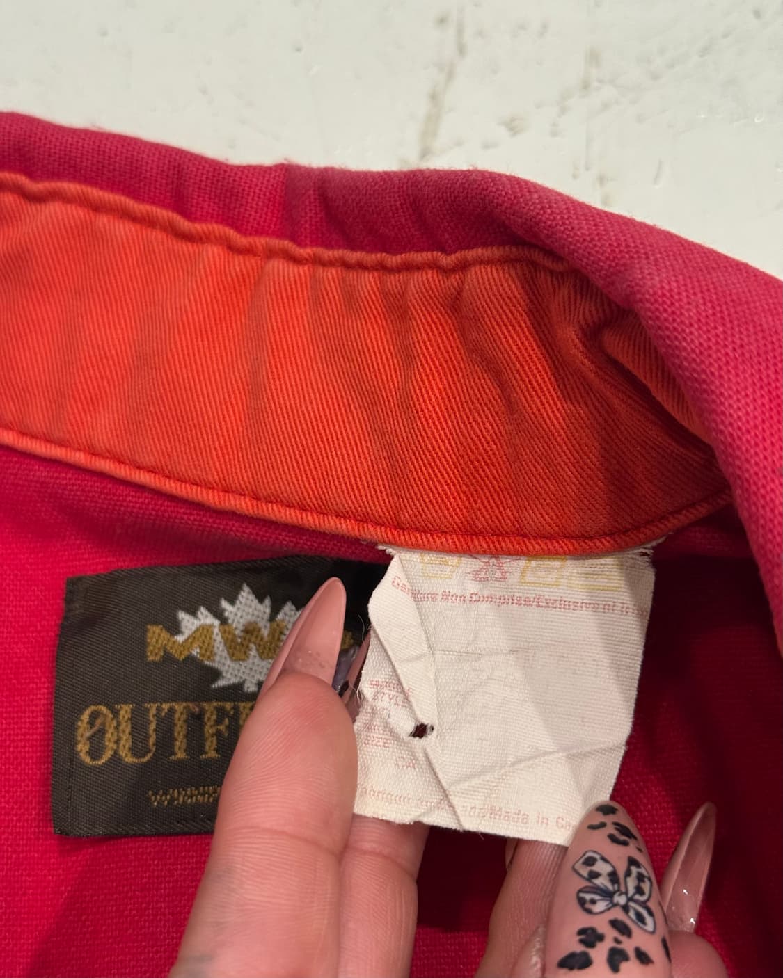 MWG OUTFITTERS 오버핏 레드 코튼셔츠  상품이미지4