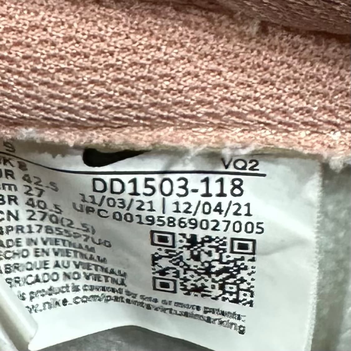 270) 나이키 운동화 남성 남자 신발 덩크 로우 핑크 화이트 운동화 상품이미지9