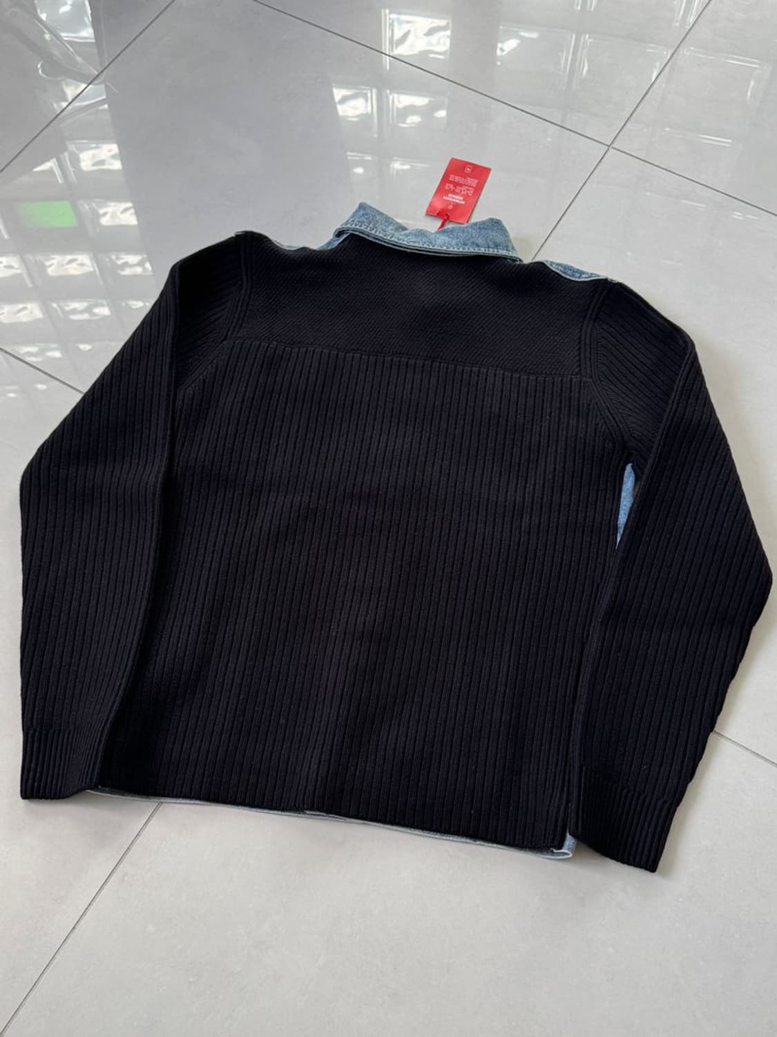 DENIM KNIT JACKET 데님 니트 재킷 상품이미지4