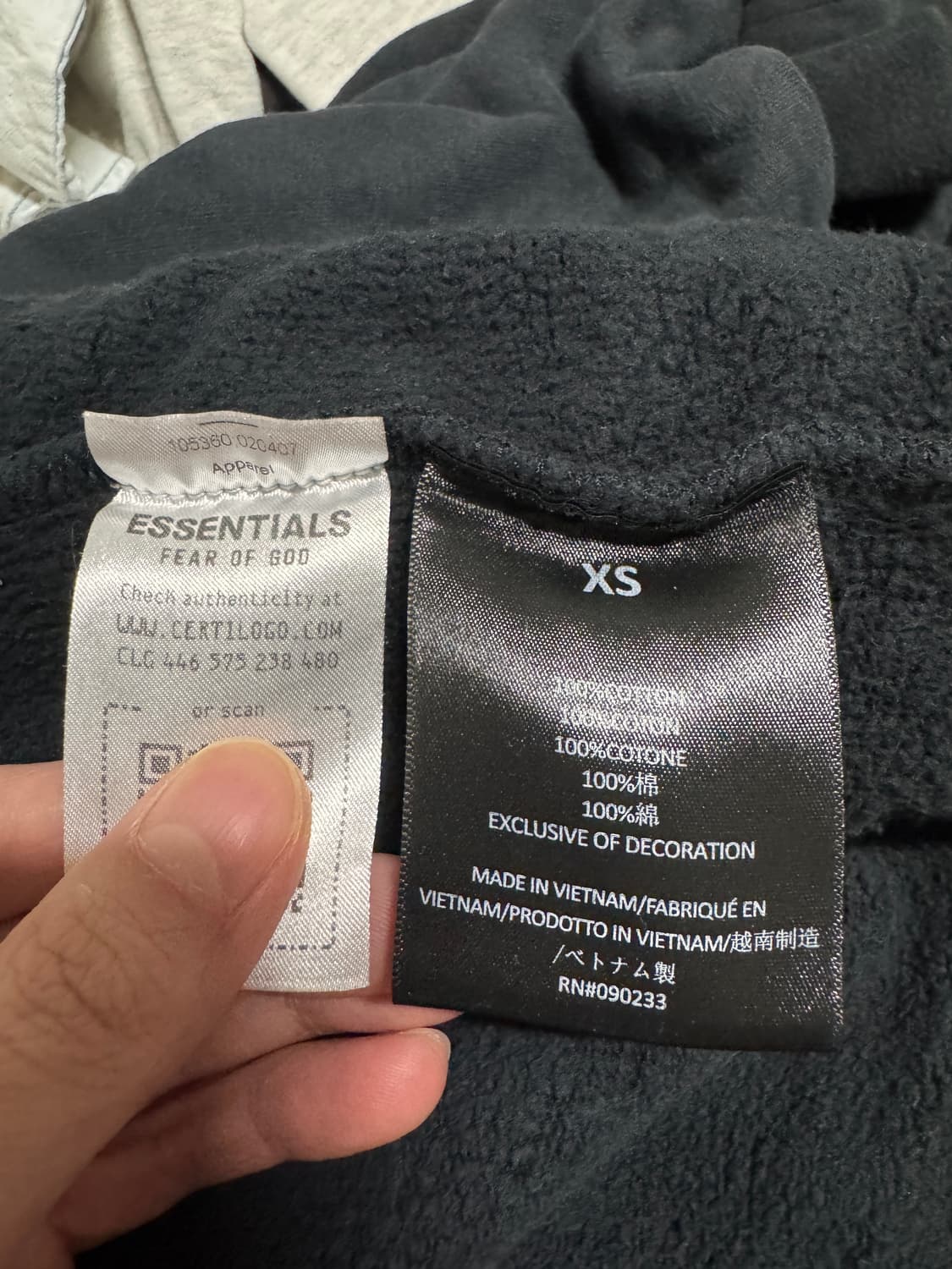 피오갓 에센셜 후드집업 xs 상품이미지7