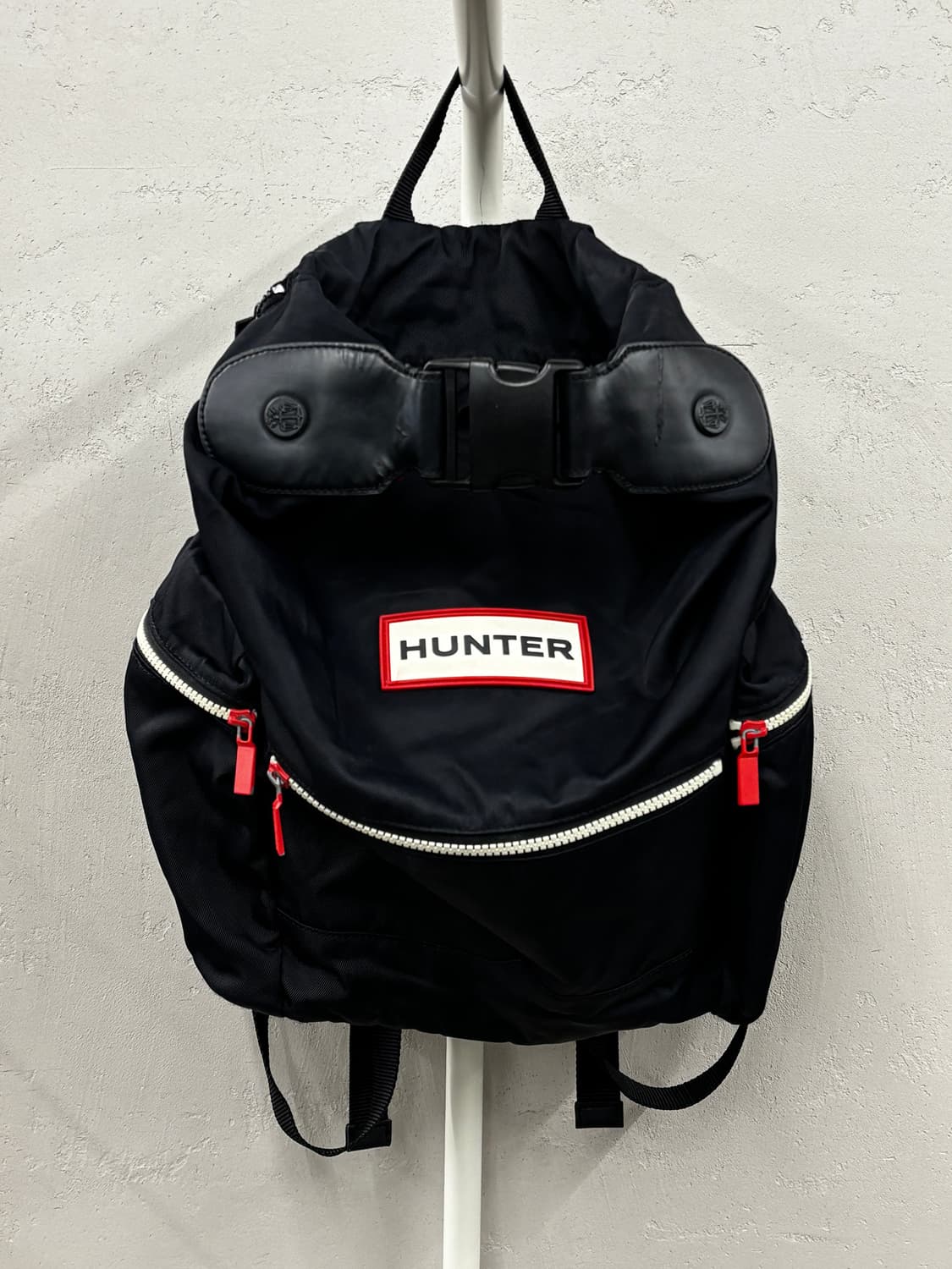 HUNTER 헌터 오리지널 나일론 미니 탑클립 백팩 블랙 상품이미지2