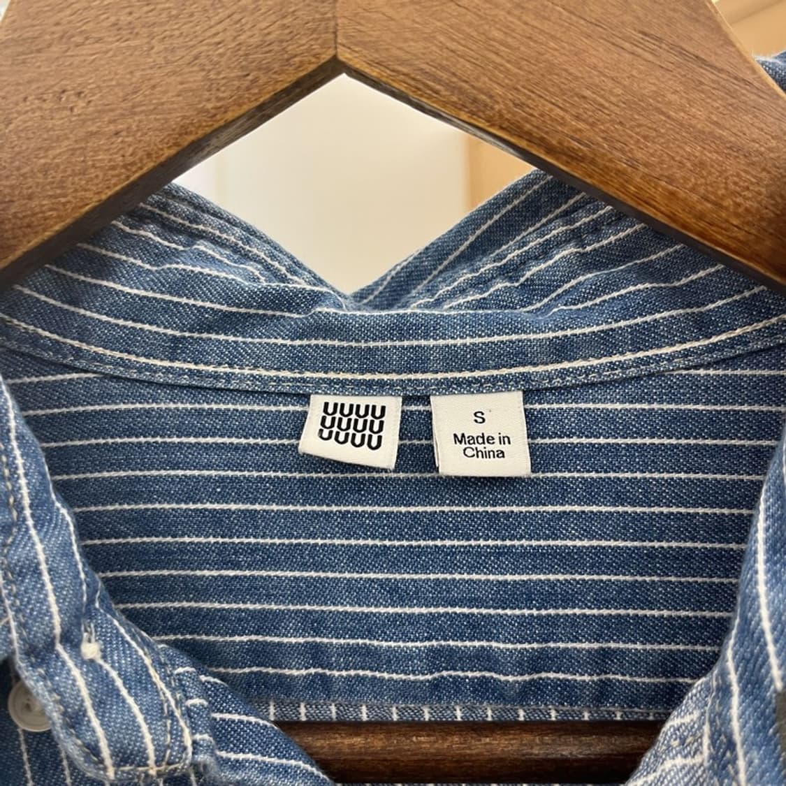 유니클로 U 르메르 레트로 빈티지 스트라이프 셔츠 S C10737 상품이미지5