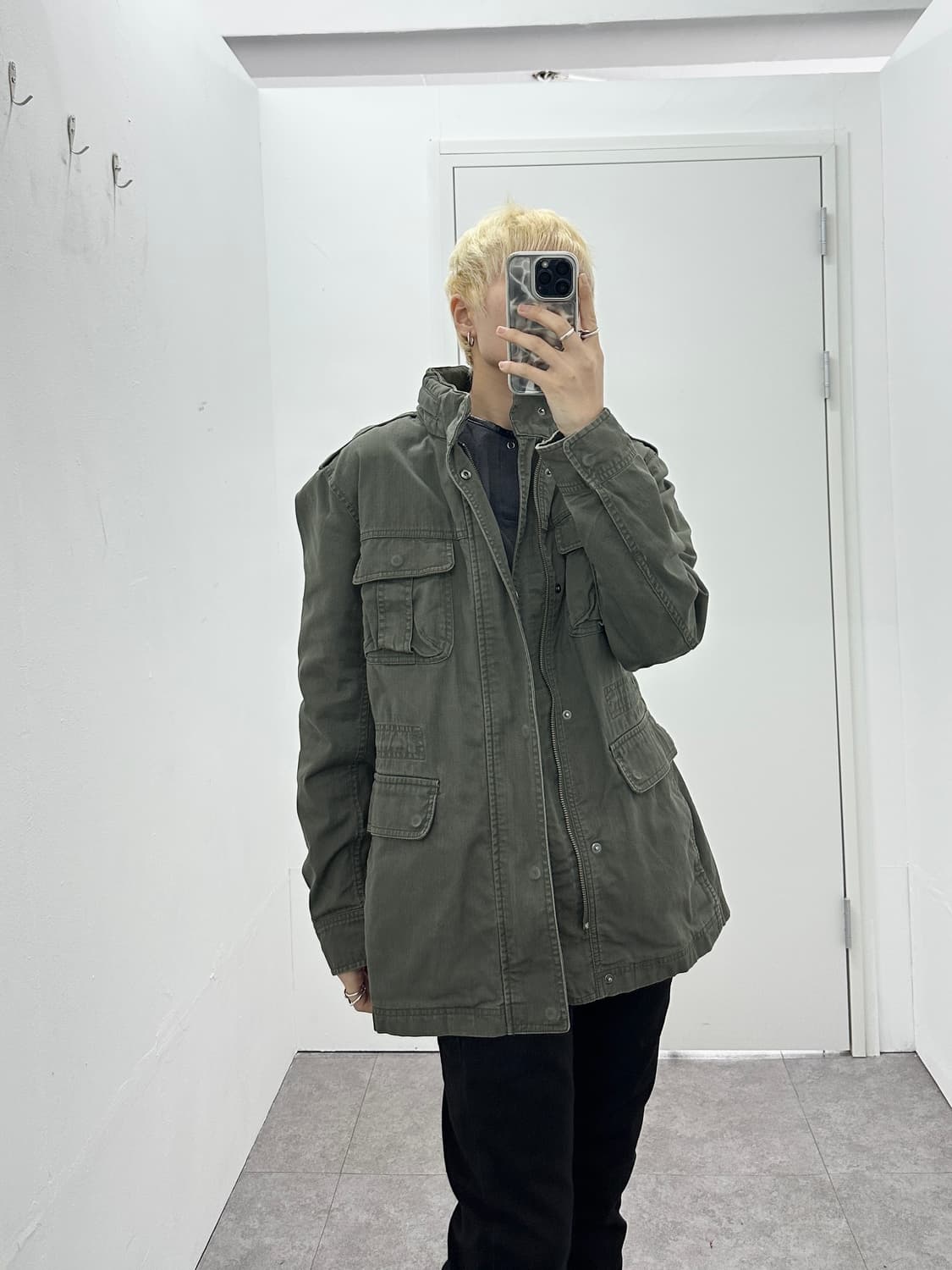 Vintage khaki multi pocket jacket 상품이미지2