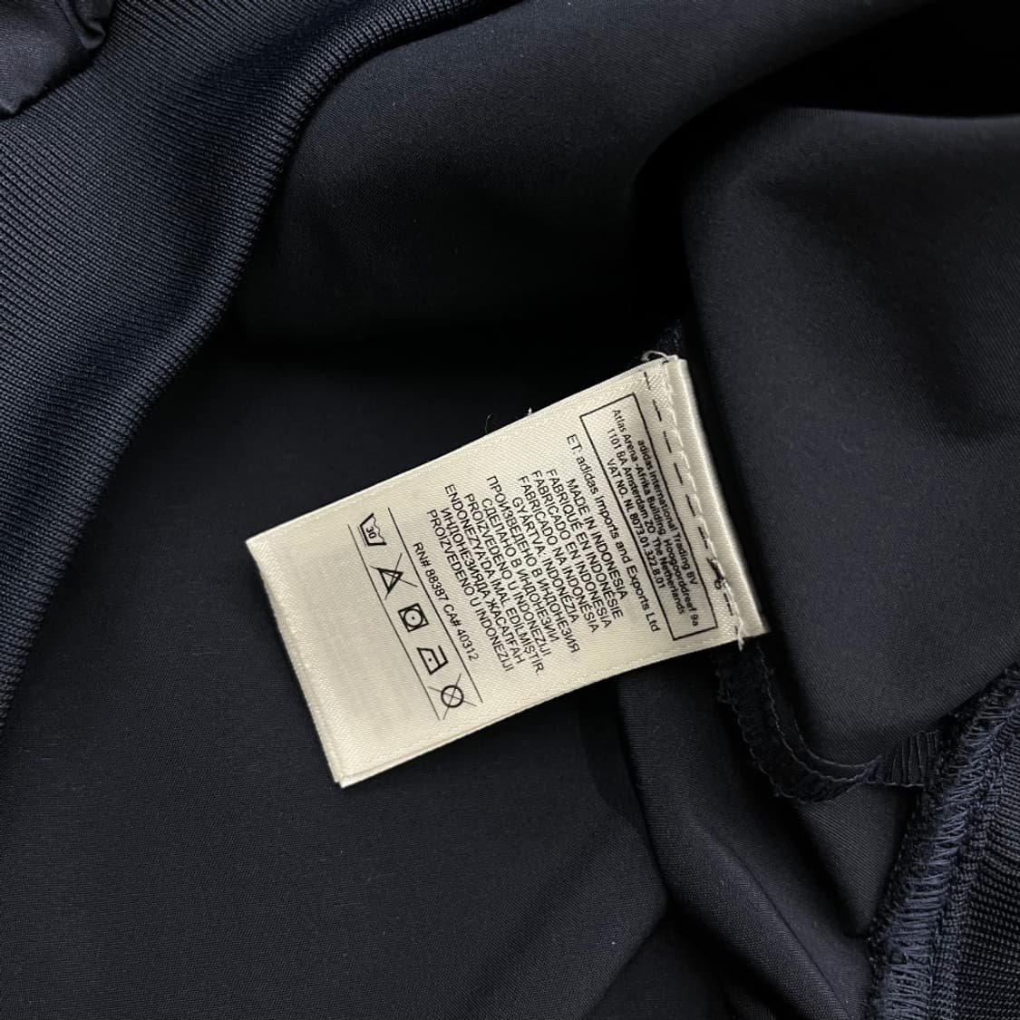 아디다스 새틴 빅로고 네이비 후드 S 상품이미지6