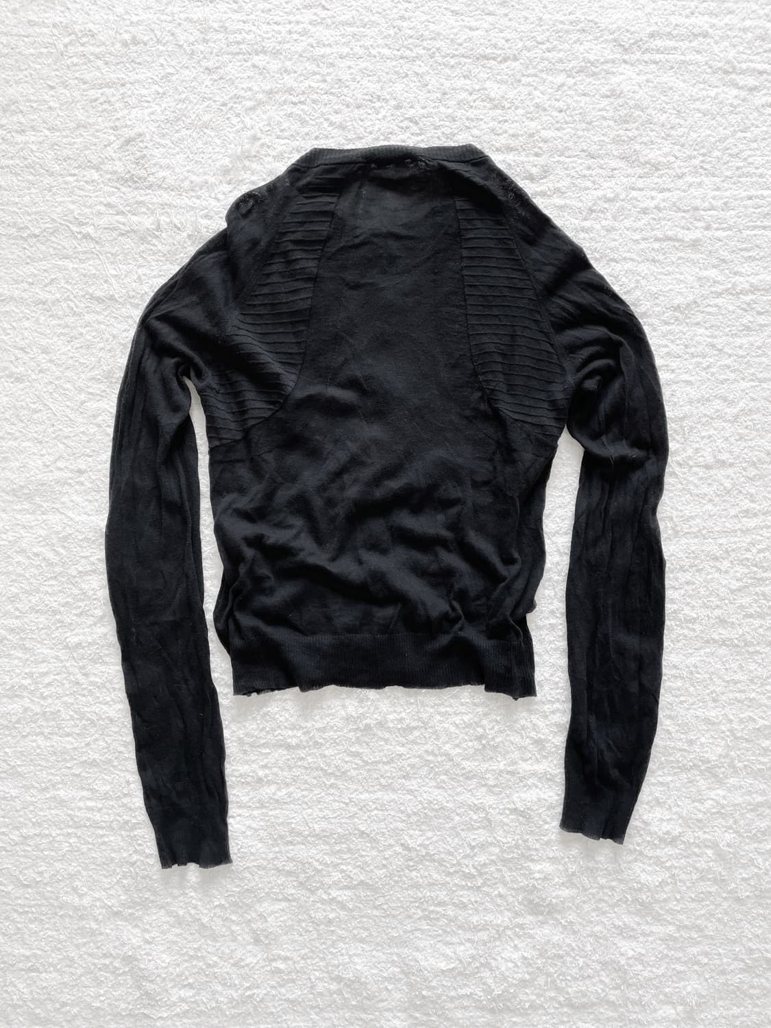 블랙 립 패널 린넨 가디건 상품이미지8