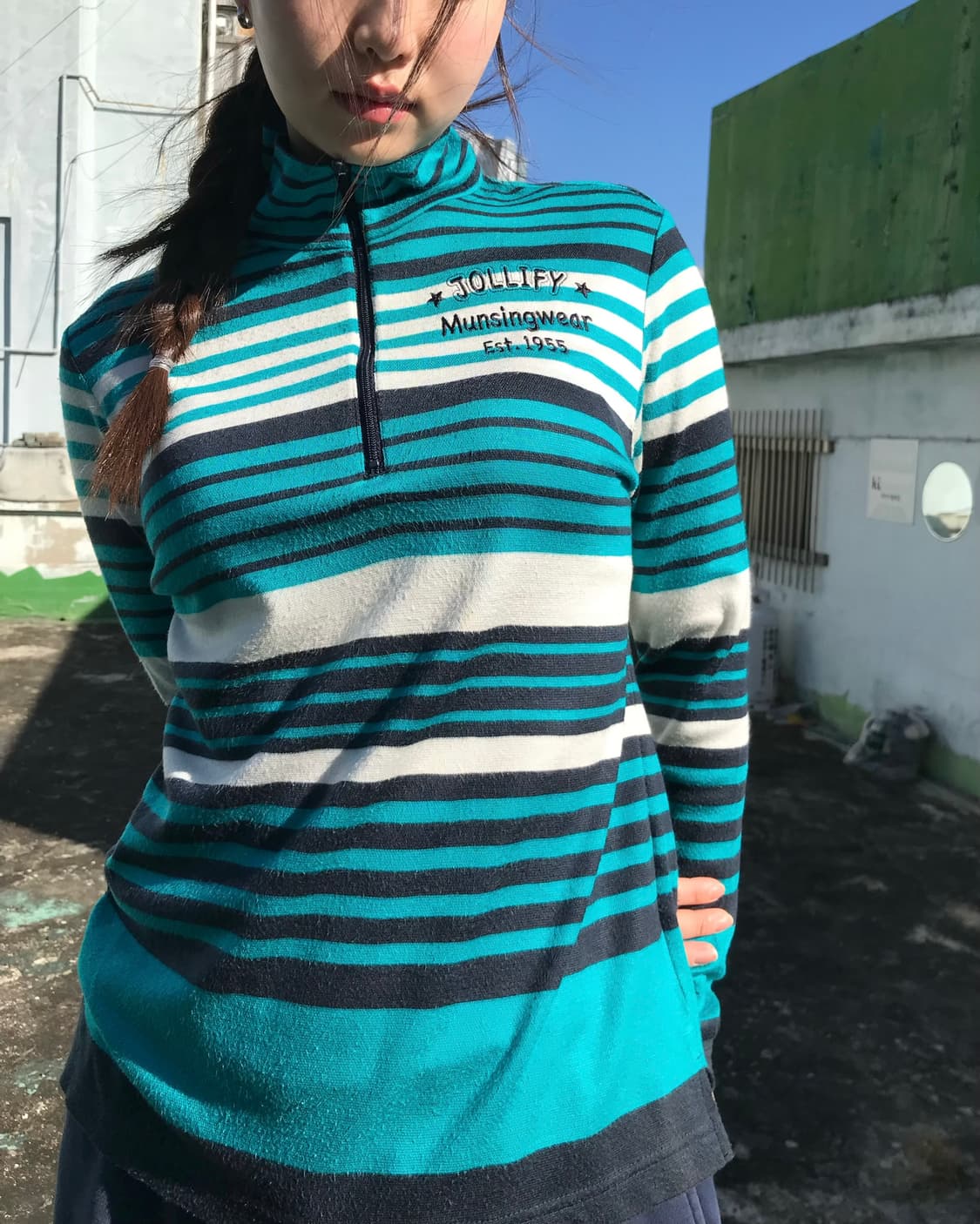 조이조이 스트라이프 하프집업  상품이미지2