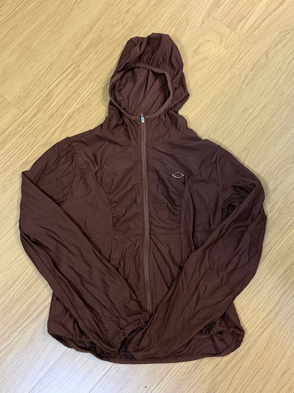 미스치프 후디드 와플 집업 브라운 S 상품이미지1