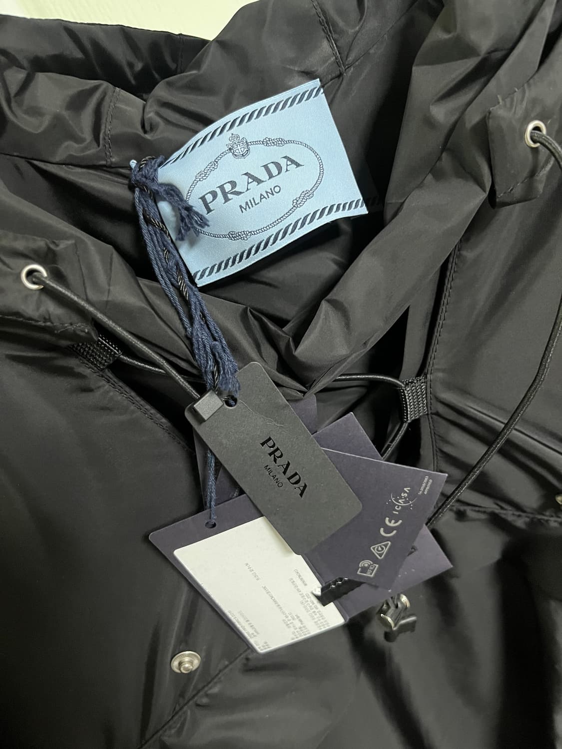 프라다 블랙 후드 판초 바람막이 새상품36 상품이미지4