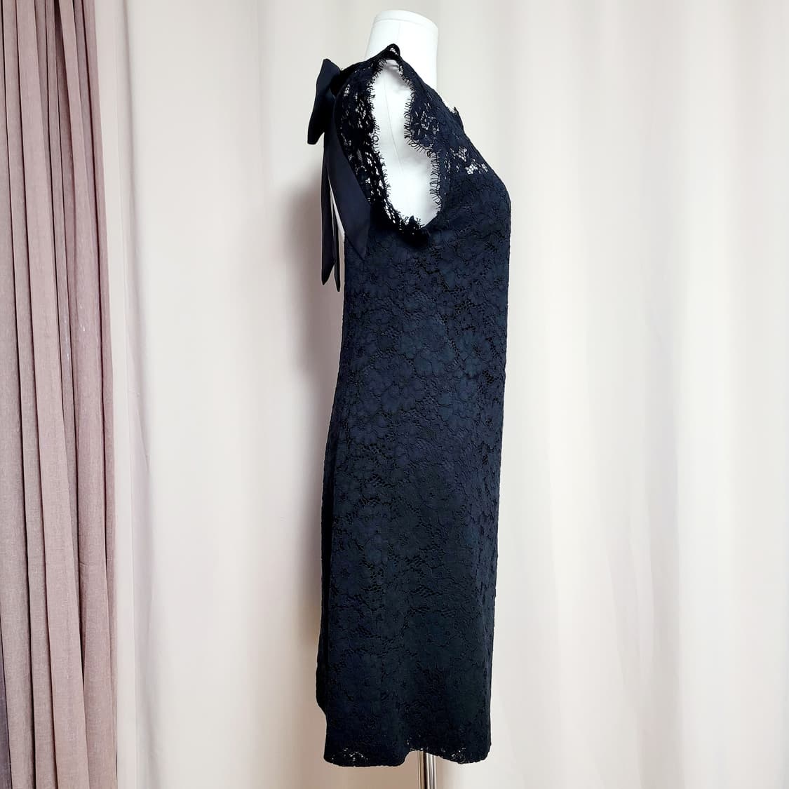 클로디피에로 원피스 드레스 리본 백트임 펀칭레이스 (55) 상태최상 상품이미지3