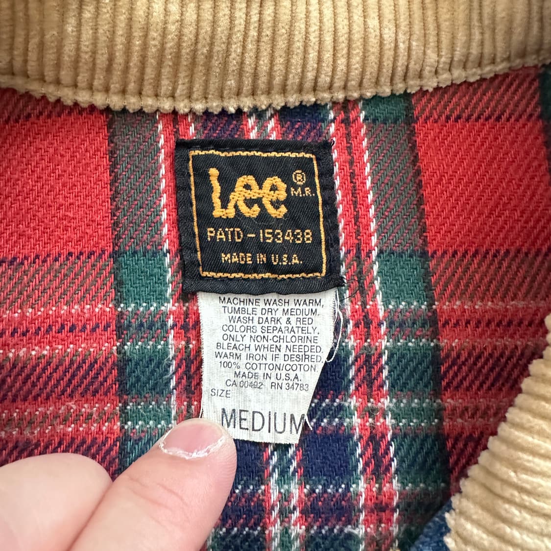 70s 리 체크안감 트러커 데님자켓 MADE IN USA 상품이미지3