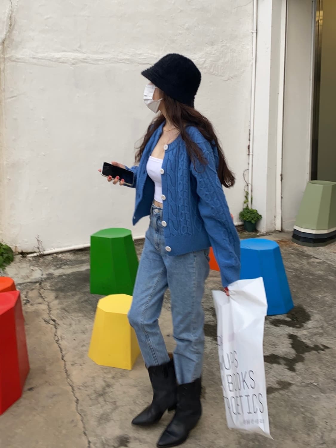 헤더먼트 그래니 가디건 granny cardigan  (blue) 상품이미지3