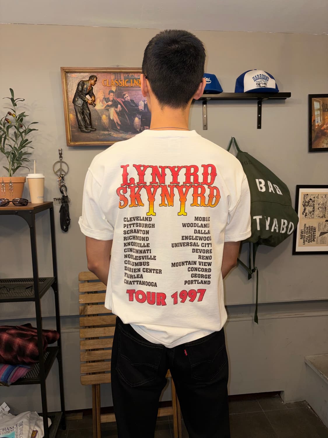 90‘s Lynyrd Skynyrd 1997 twenty tour T-s 상품이미지7